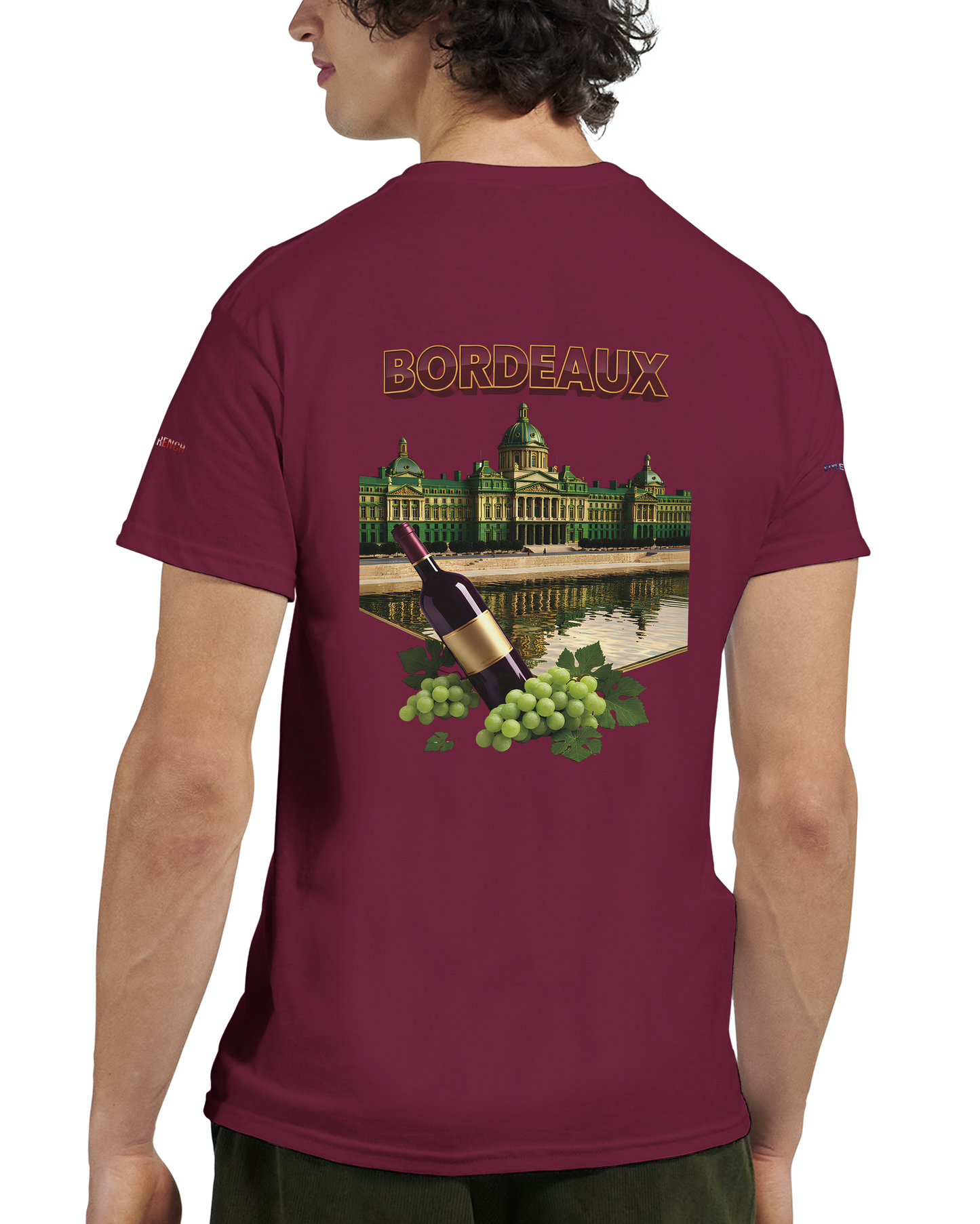 Unisex burgundy French city crewneck heavy t-shirt | Gildan® 5000
