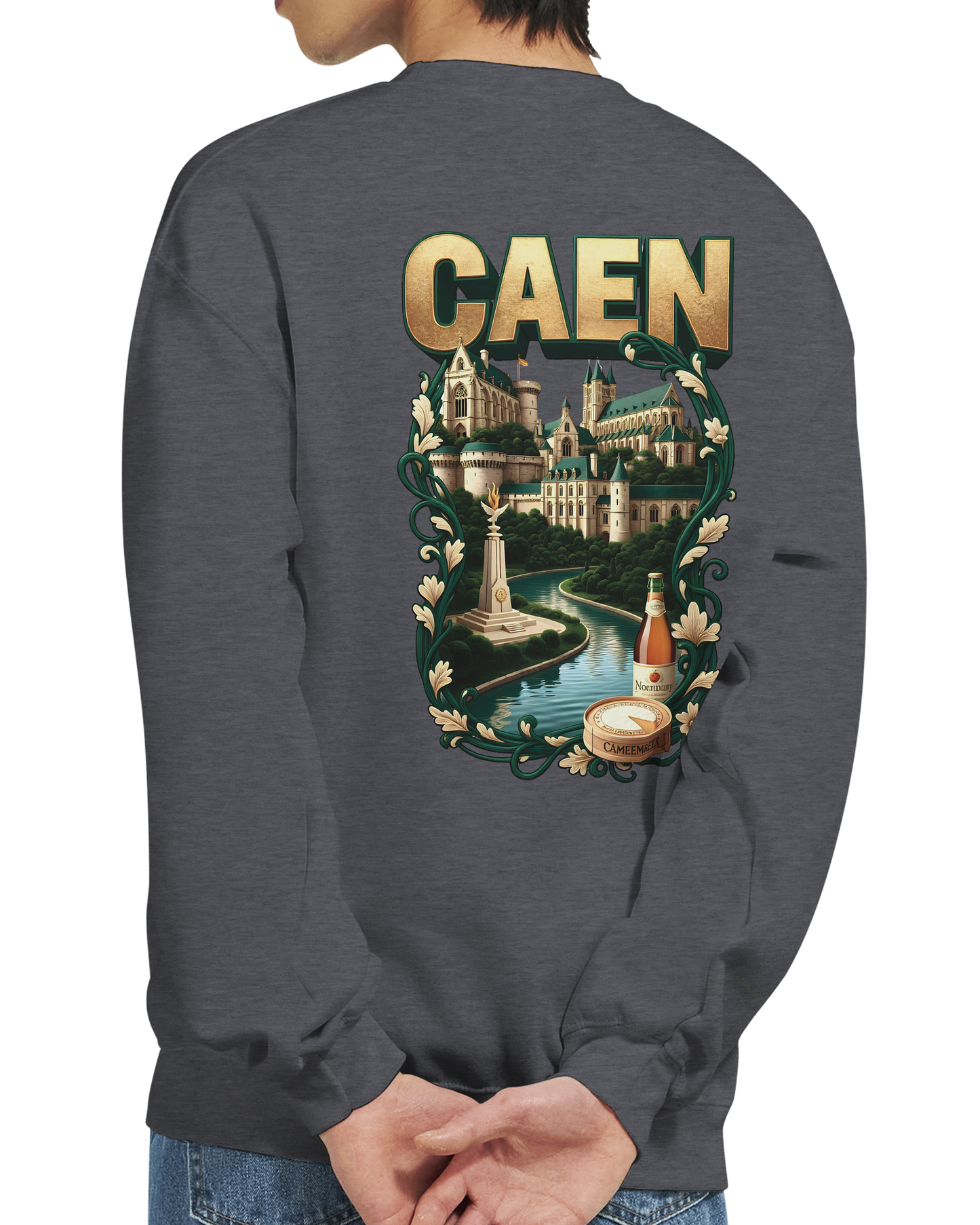 Sweatshirt Caen Stadt in Frankreich klassisch Unisex Rundhals | Gildan® 18000