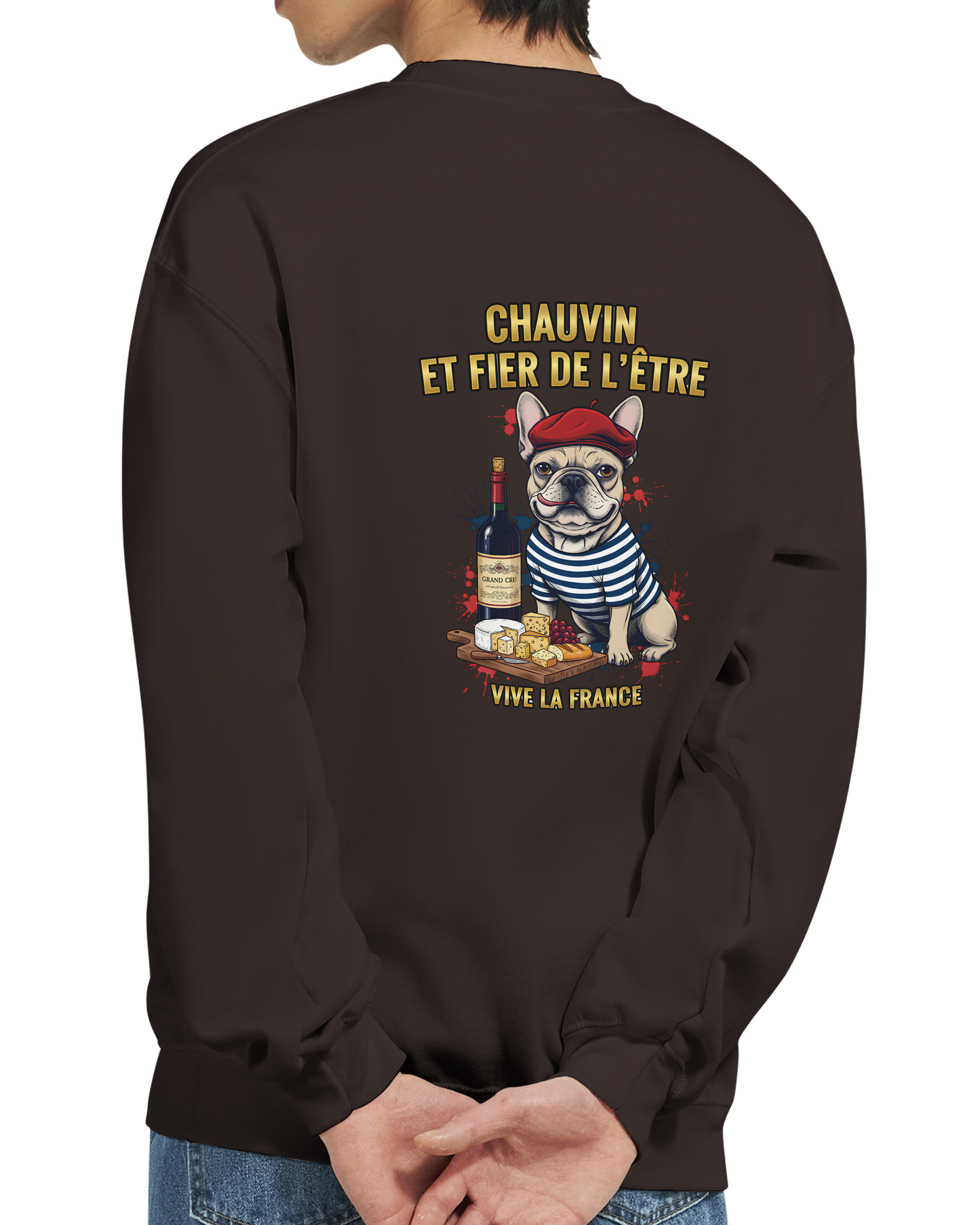 Sweatshirt „Chauvin und stolz darauf zu sein“ im klassischen französischen Rundhals-Stil | Gildan® 18000