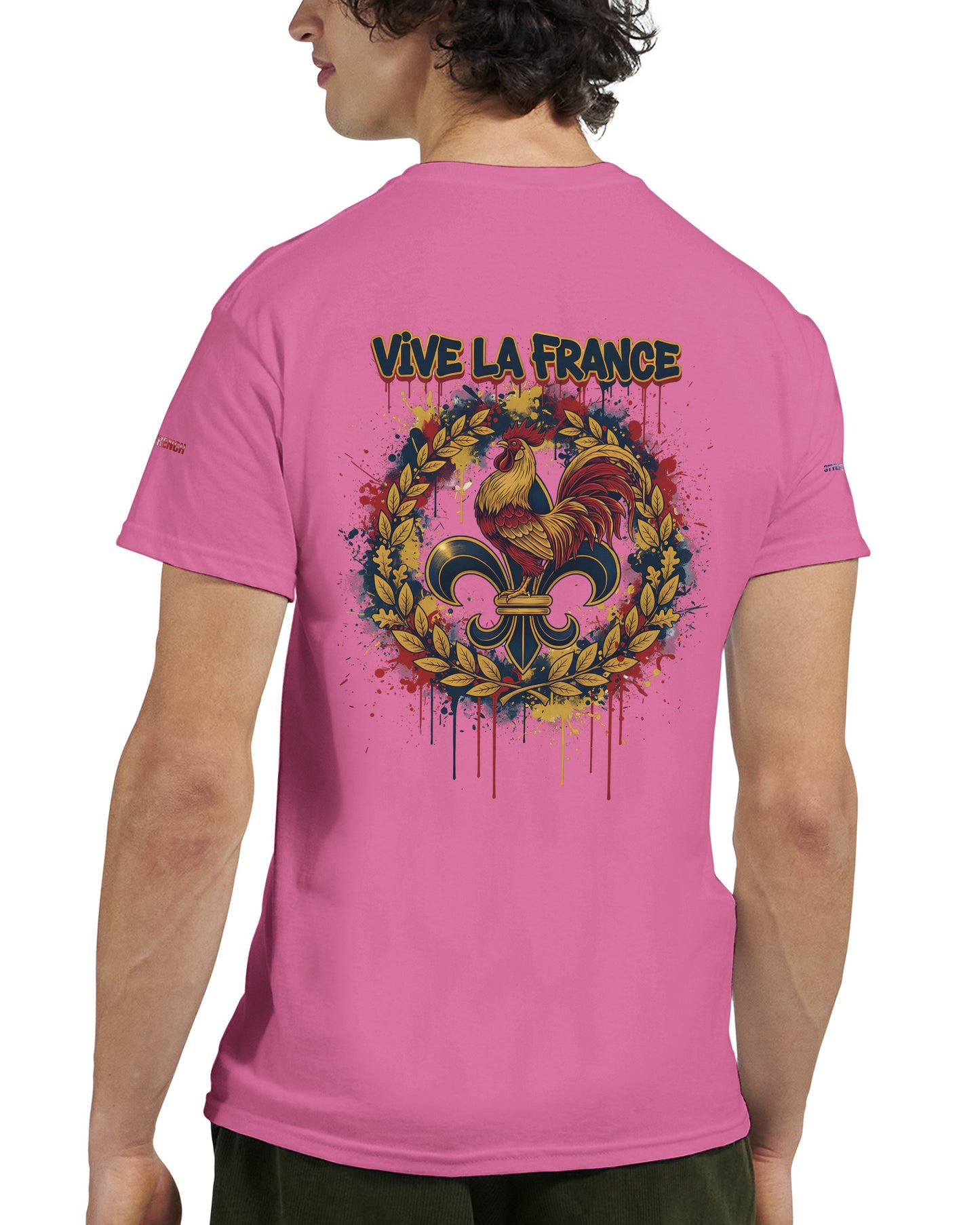 T-Shirt vive la France Herren dick Rundhals | Gildan® 5000