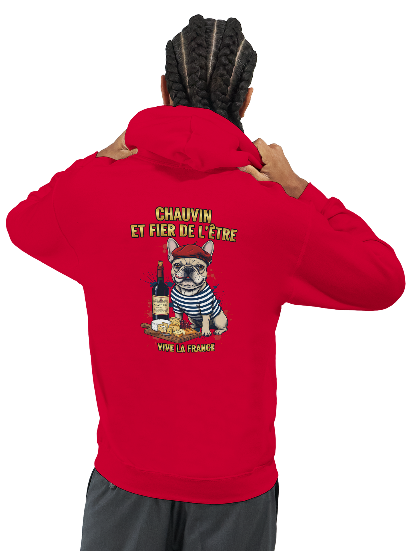 Klassischer französischer Hoodie "Chauvinistisch und stolz darauf, ein Mann zu sein" | Gildan® 18500