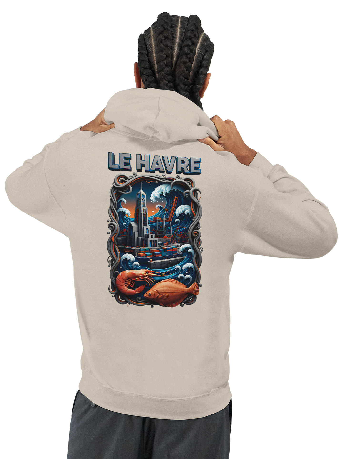 Sweat à capuche unisexe Le Havre