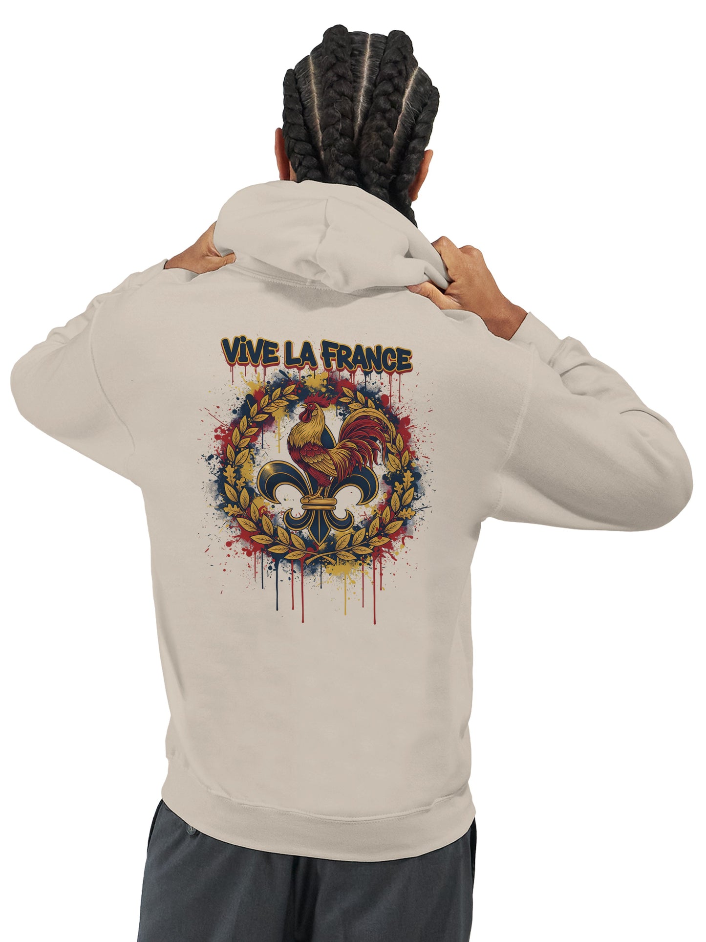 Sweat à capuche Vive la France – Hoodie Premium pour Homme