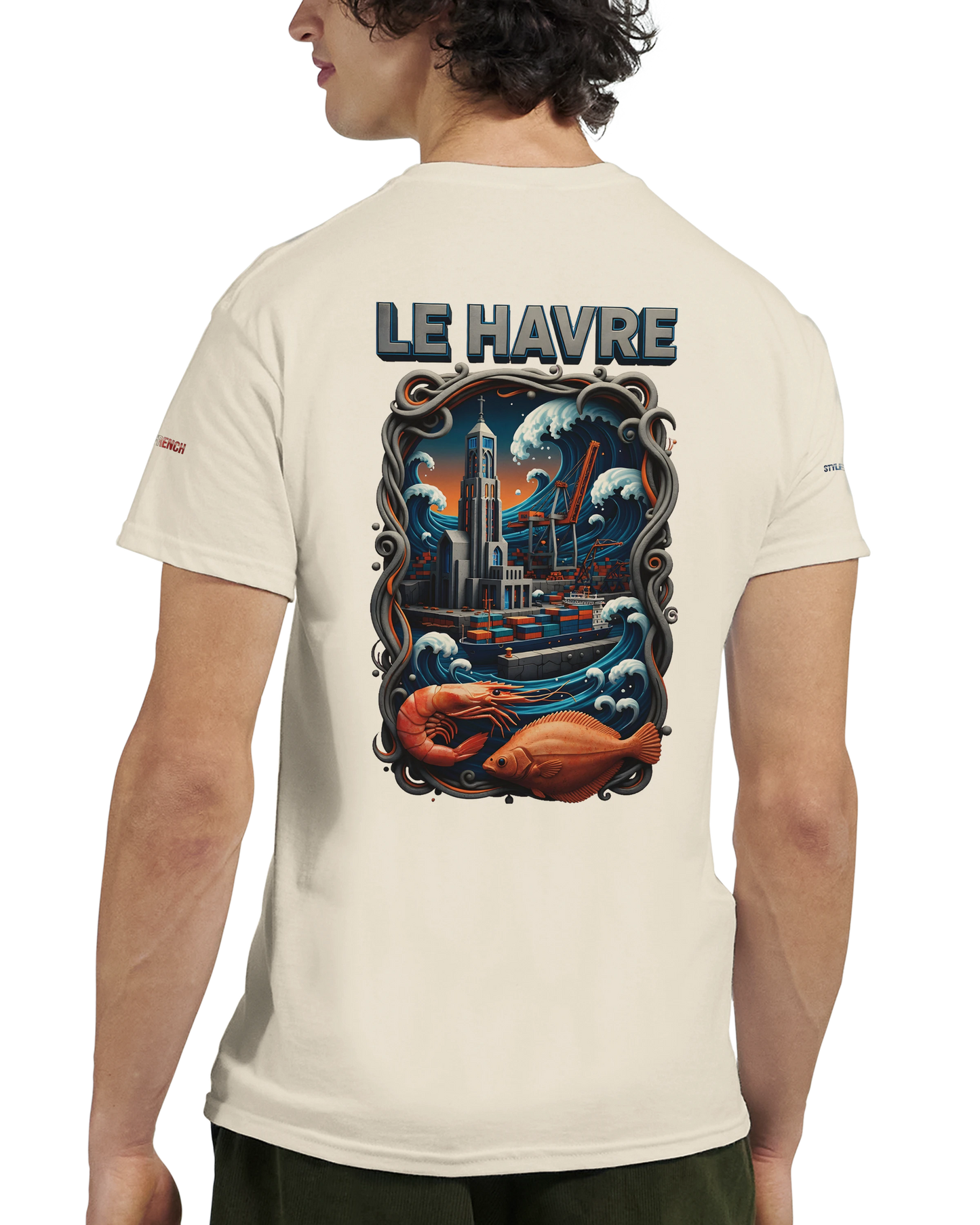 Unisex-T-Shirt Le Havre Stadt in Frankreich dick Rundhals | Gildan® 5000