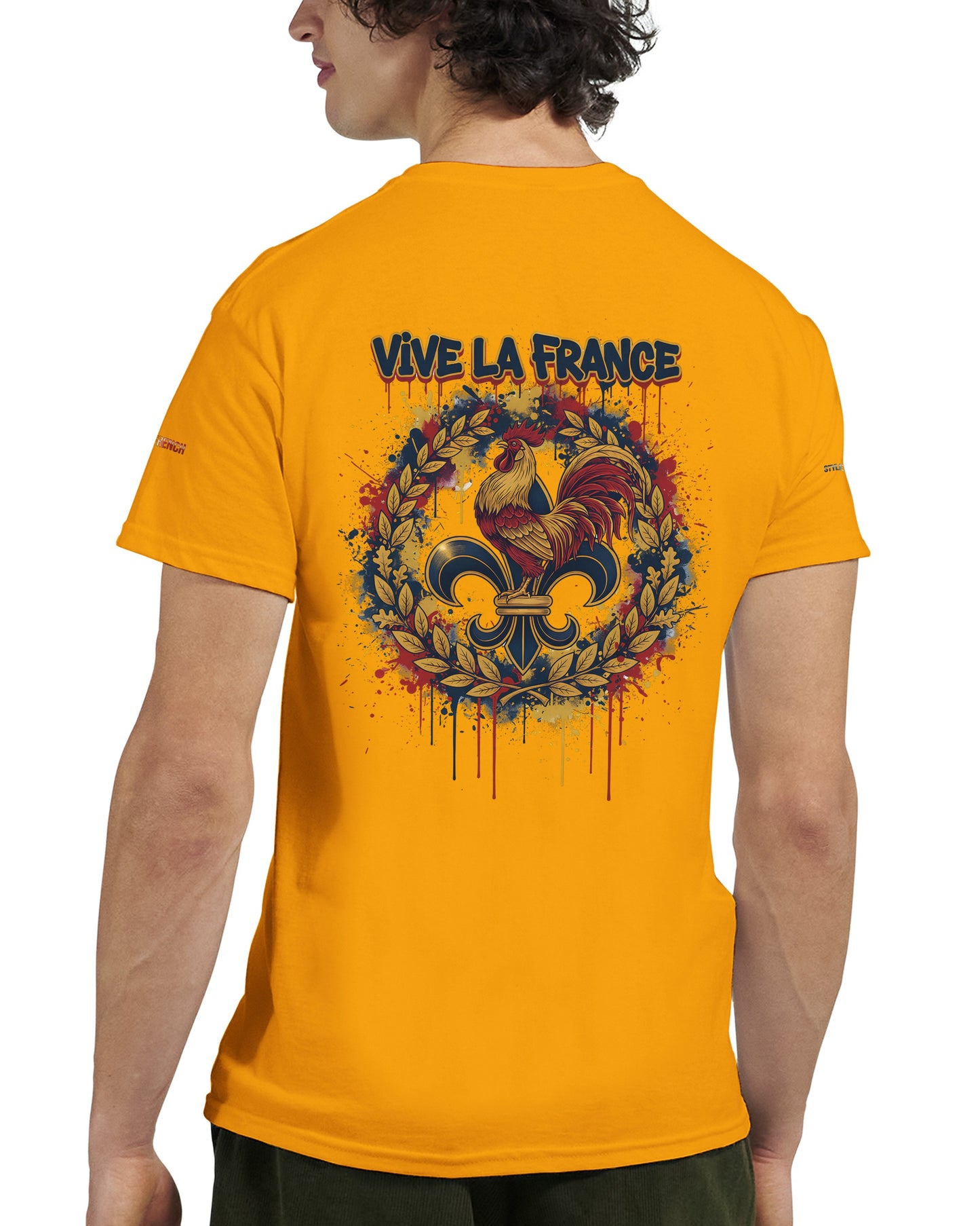 T-Shirt vive la France Herren dick Rundhals | Gildan® 5000
