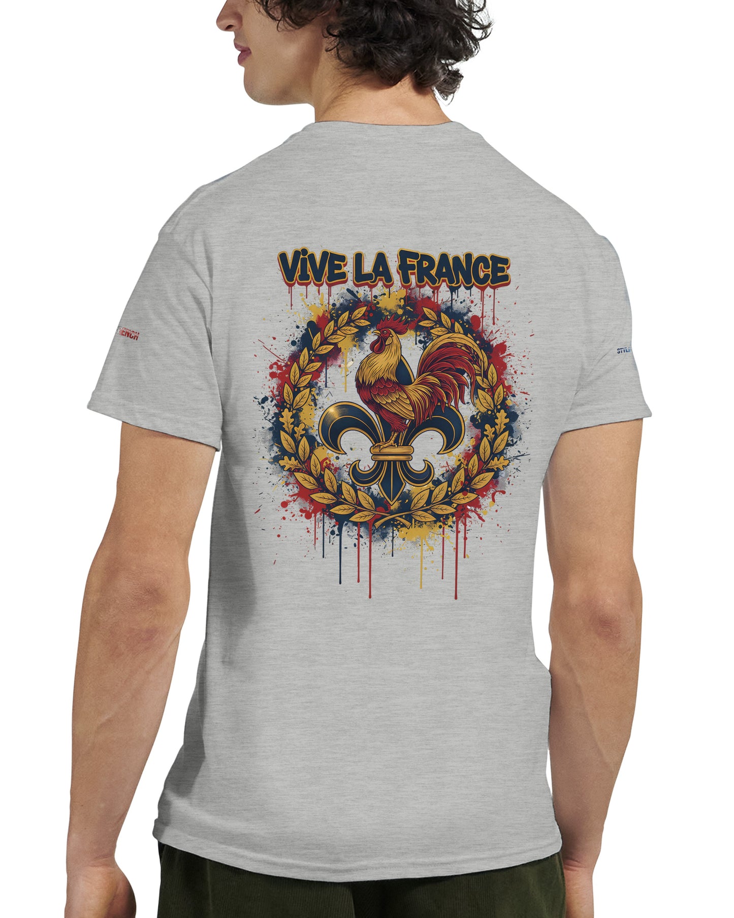 T-Shirt vive la France Herren dick Rundhals | Gildan® 5000