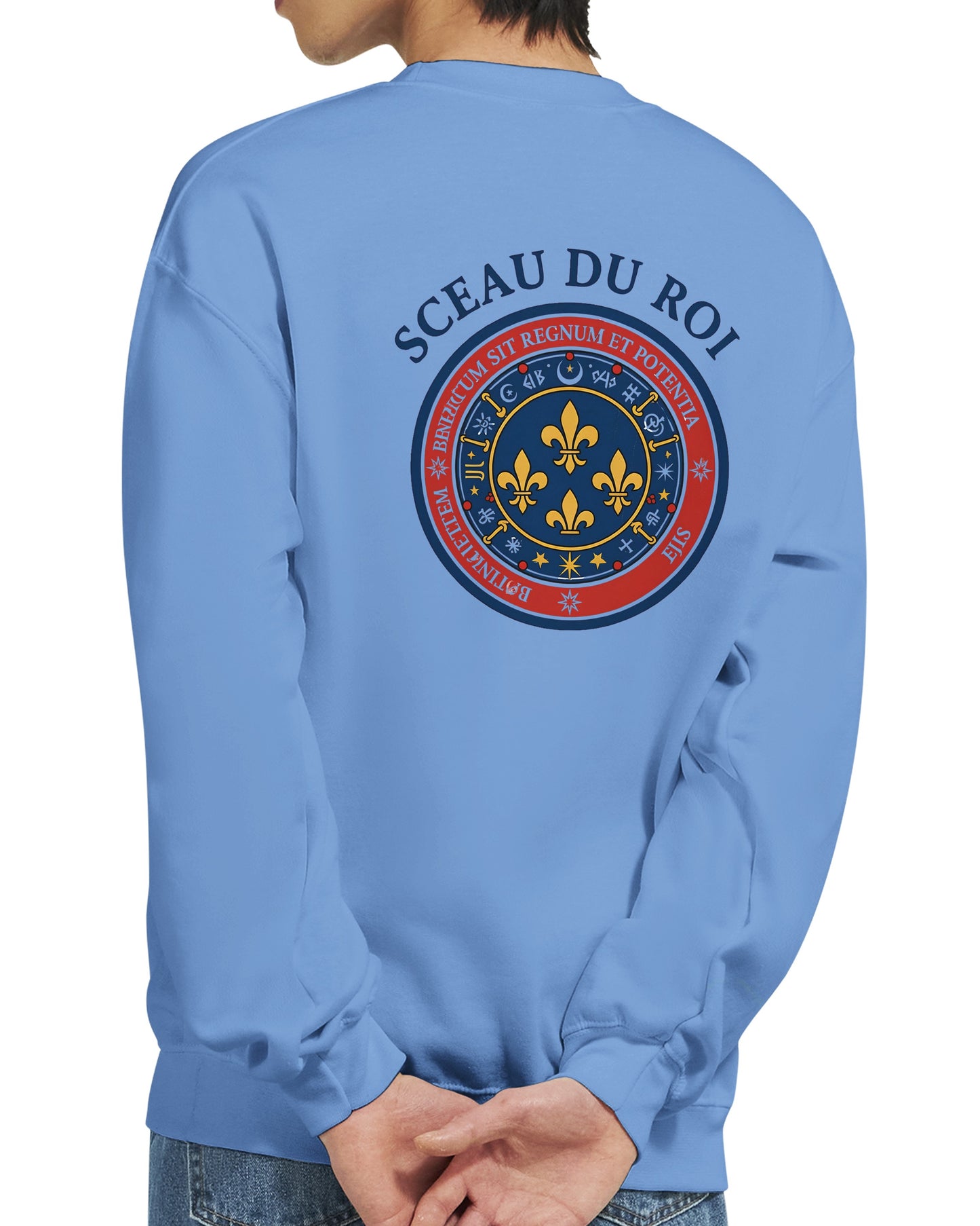 Herren-Sweatshirt Das Siegel des Königs, klassischer Rundhals | Gildan® 18000