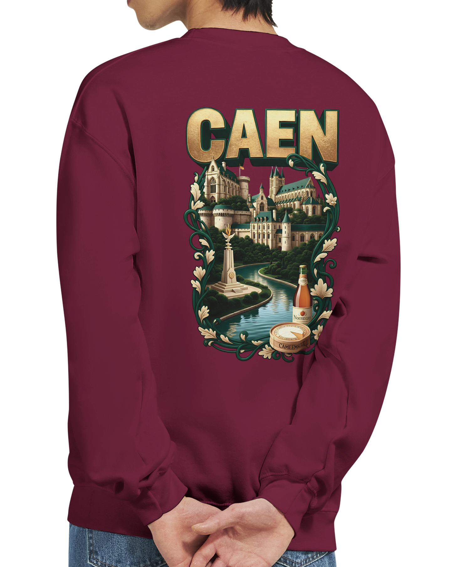 Sweatshirt Caen Stadt in Frankreich klassisch Unisex Rundhals | Gildan® 18000