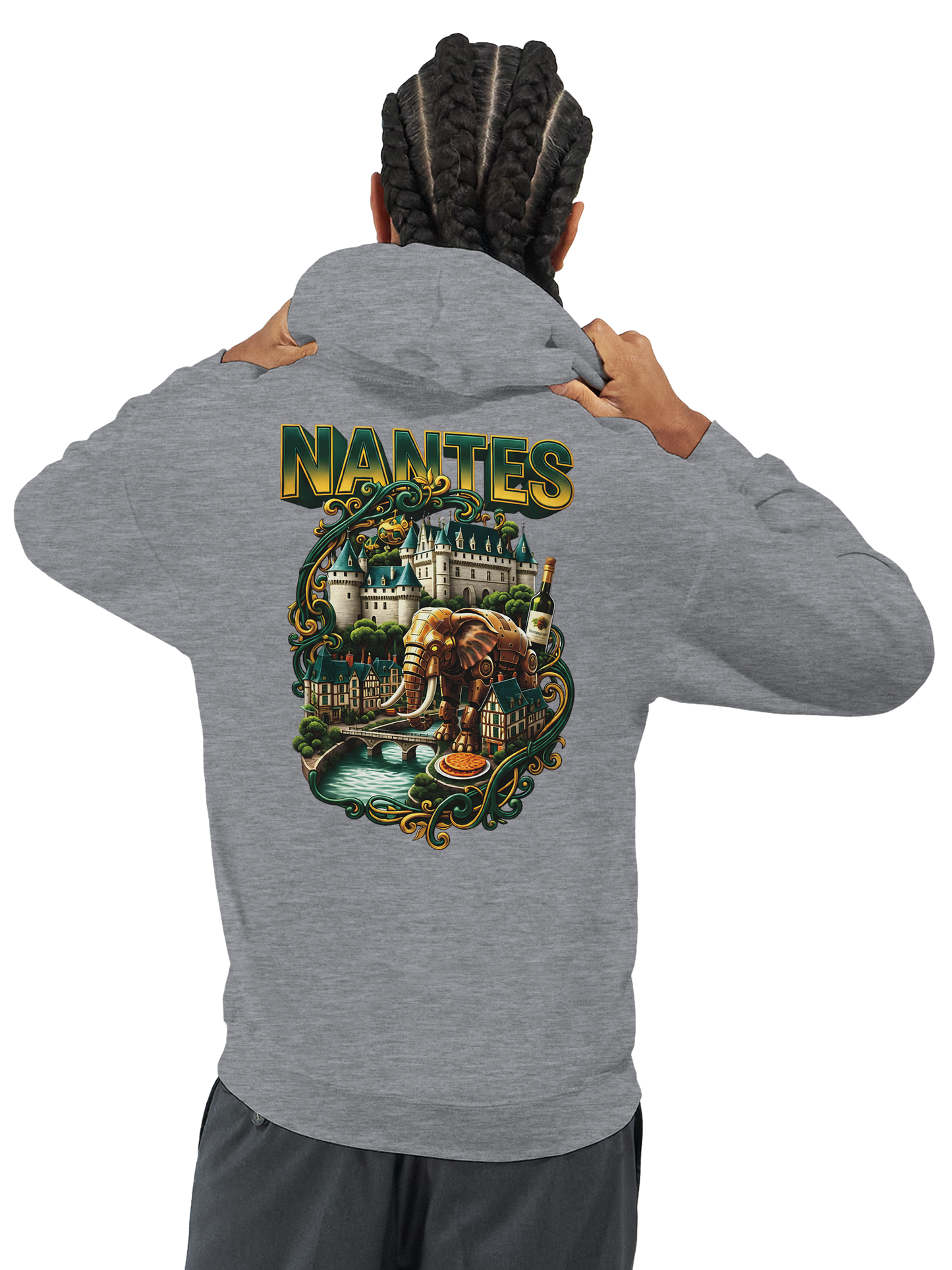 Unisex-Kapuzenpullover Nantes Stadt Frankreich klassisch | Gildan® 18500
