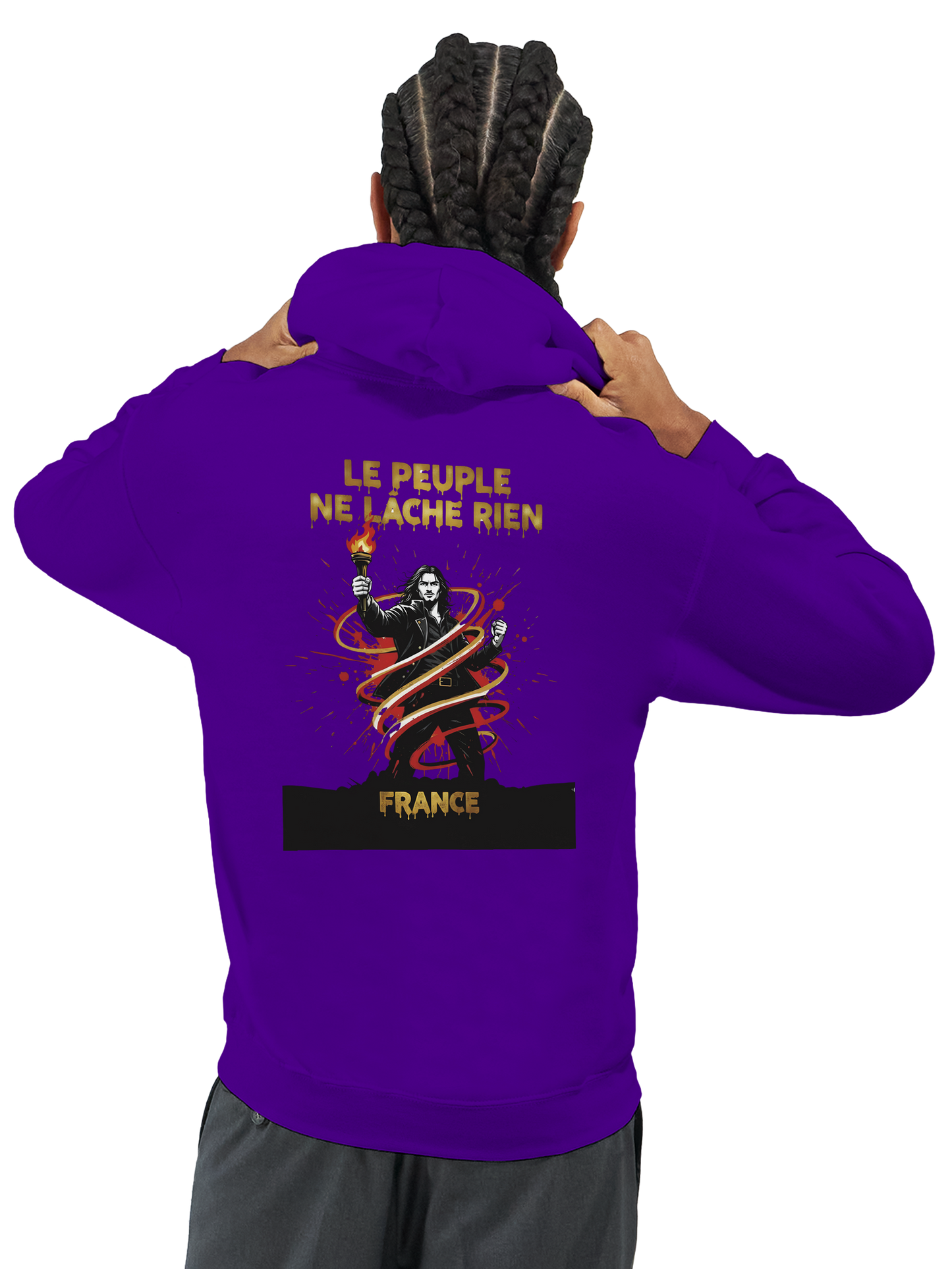 "The people don't give up" hoodie - classic French style for men | Gildan® 18500