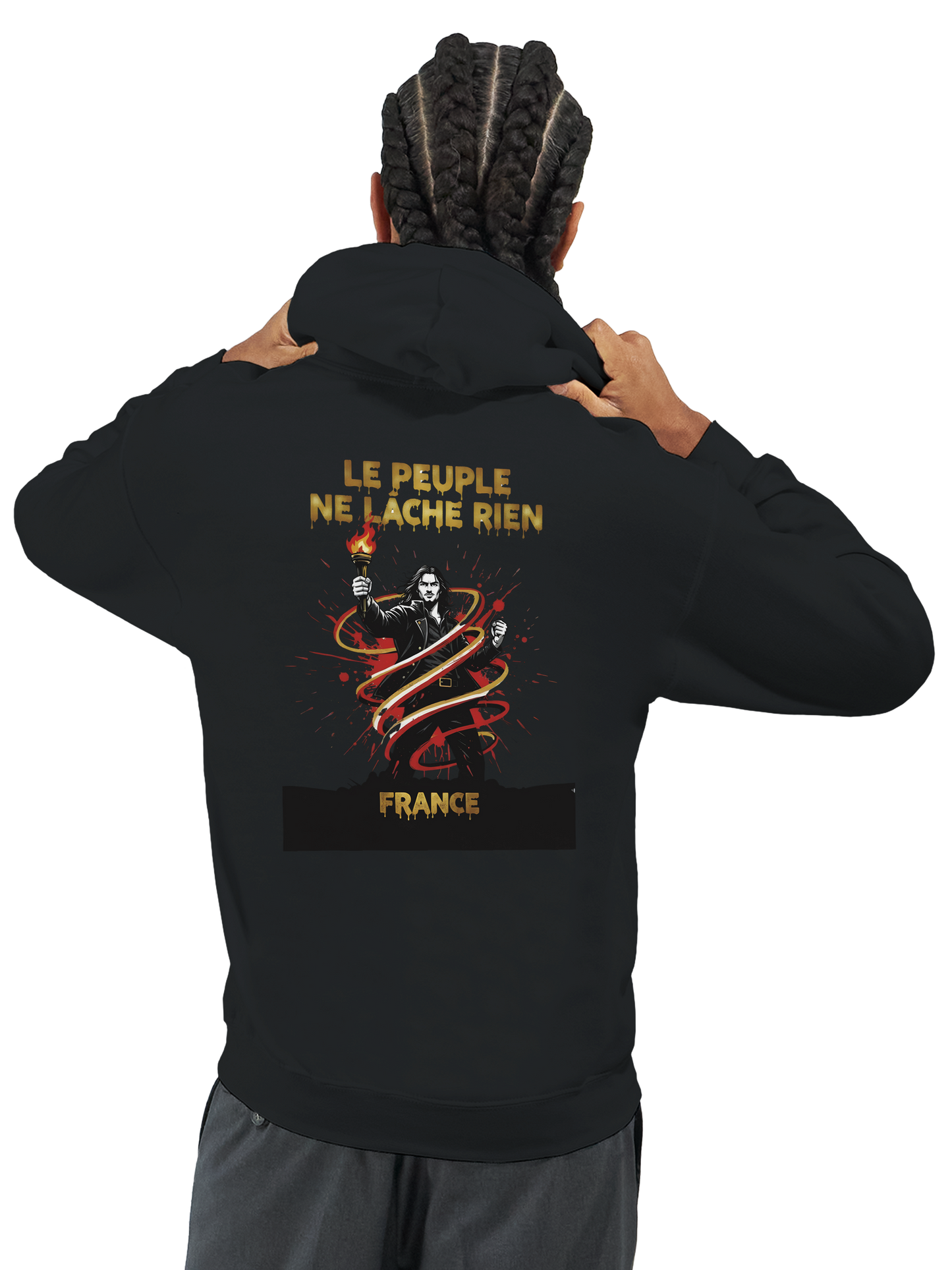 "The people don't give up" hoodie - classic French style for men | Gildan® 18500