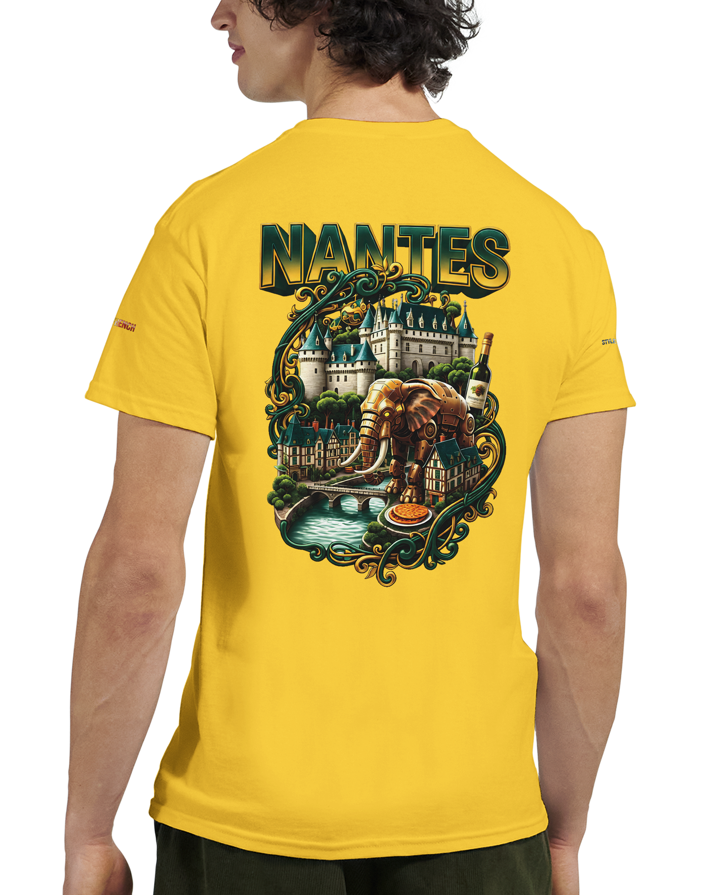 Unisex T-Shirt Nantes Stadt Frankreich | dickes Rundhals-T-Shirt | Gildan® 5000