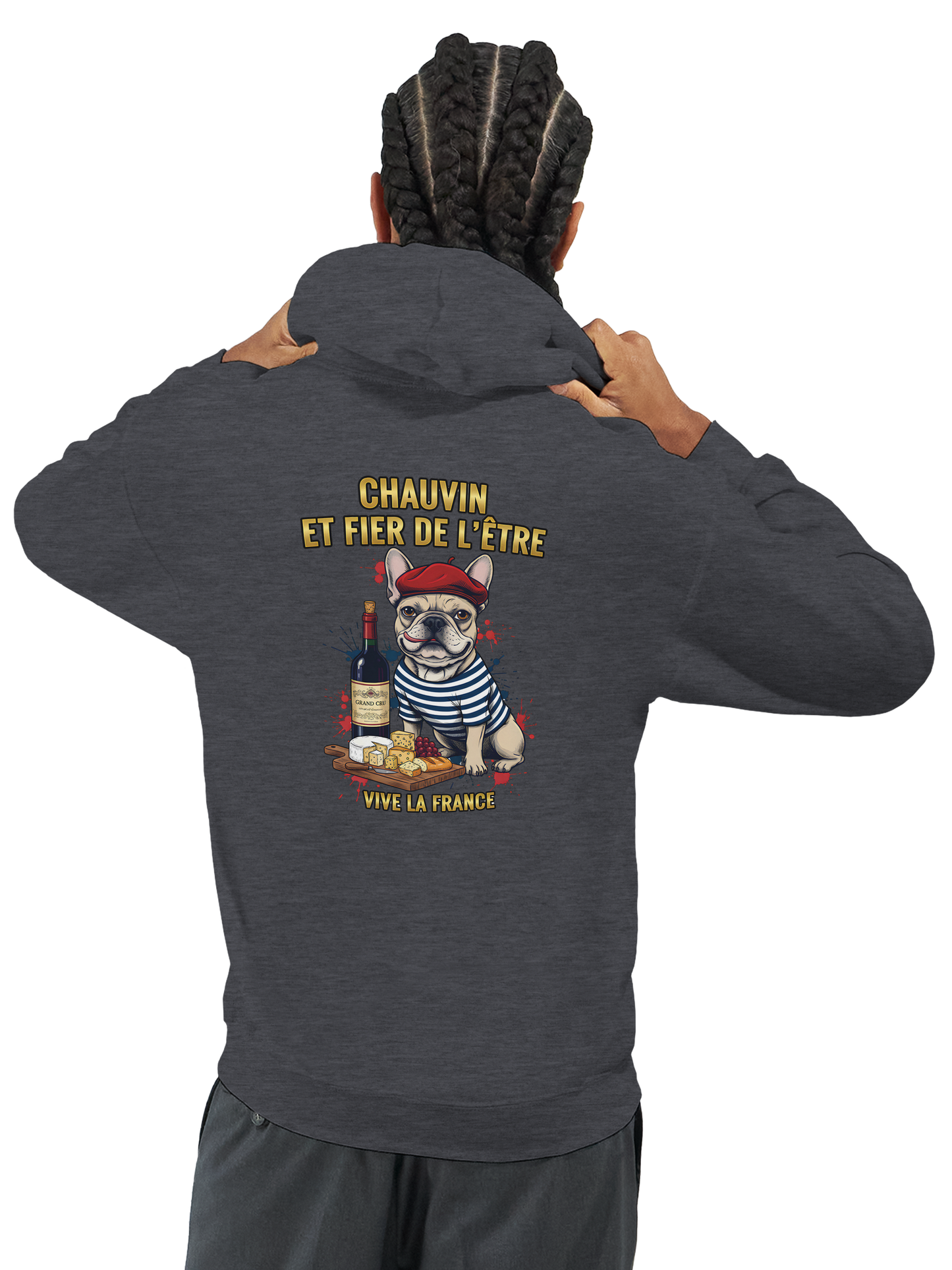 Klassischer französischer Hoodie "Chauvinistisch und stolz darauf, ein Mann zu sein" | Gildan® 18500