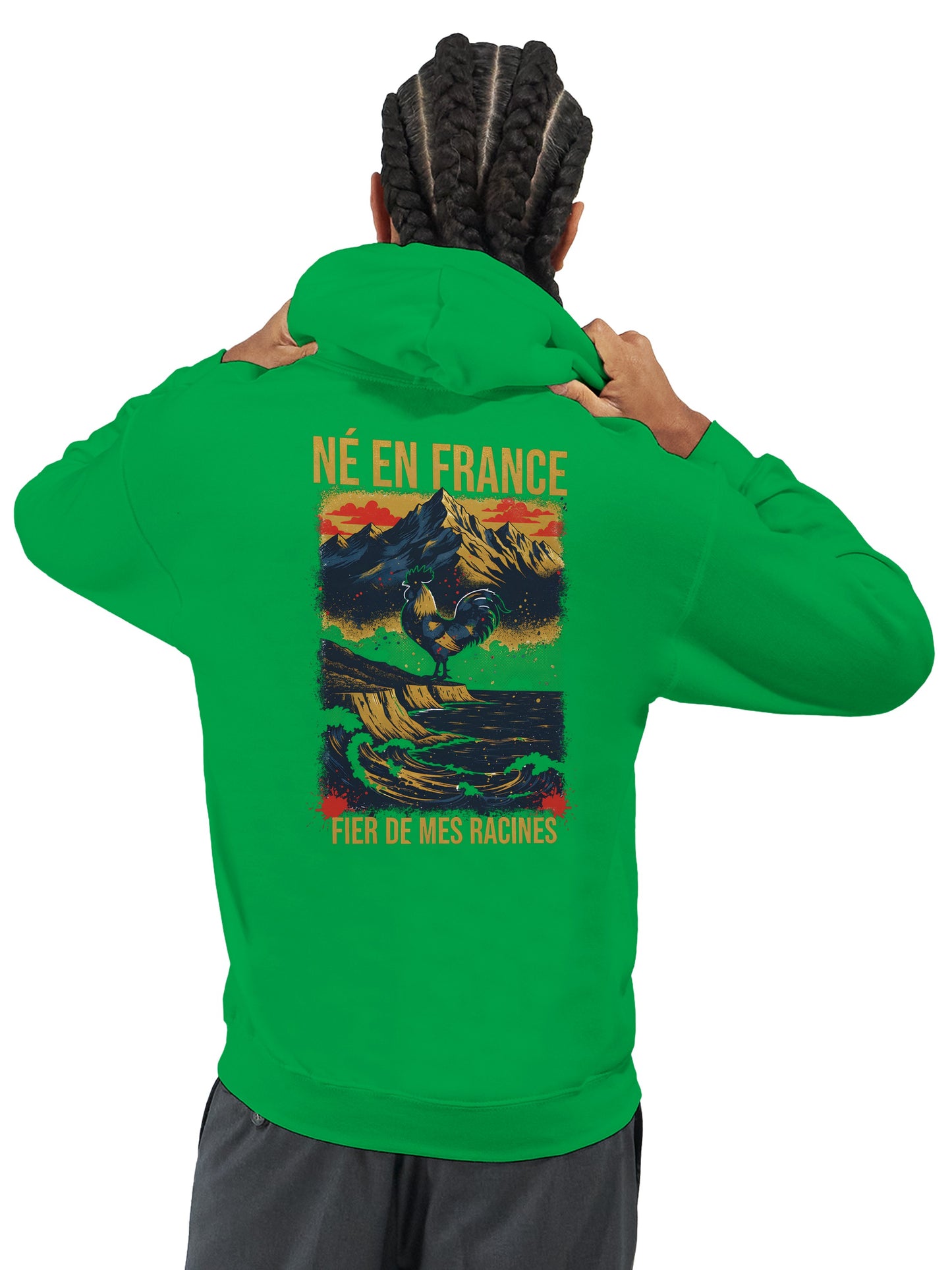 Sweat à Capuche Homme « Né en France » – Premium Confort et Style