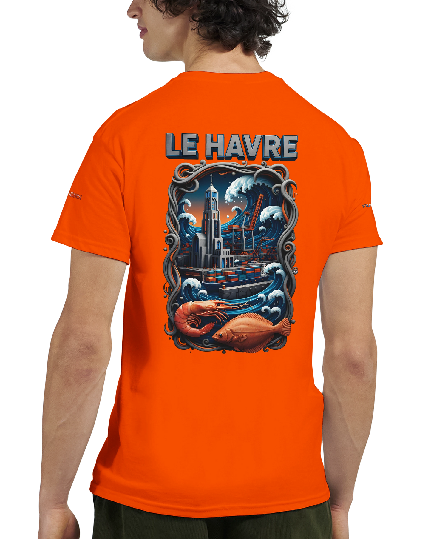 Unisex-T-Shirt Le Havre Stadt in Frankreich dick Rundhals | Gildan® 5000