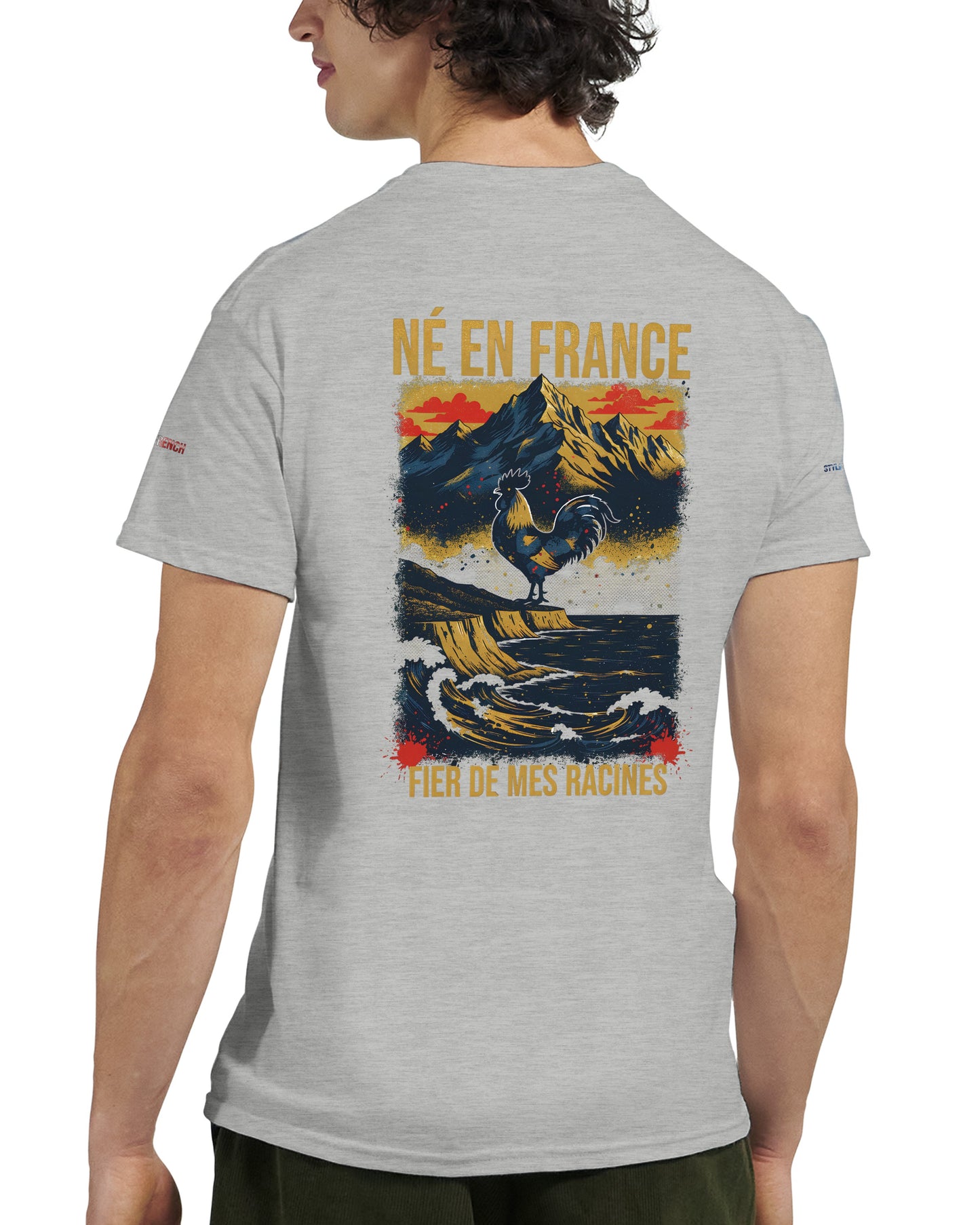 T-Shirt in Frankreich geboren dick rundhals | Gildan® 5000