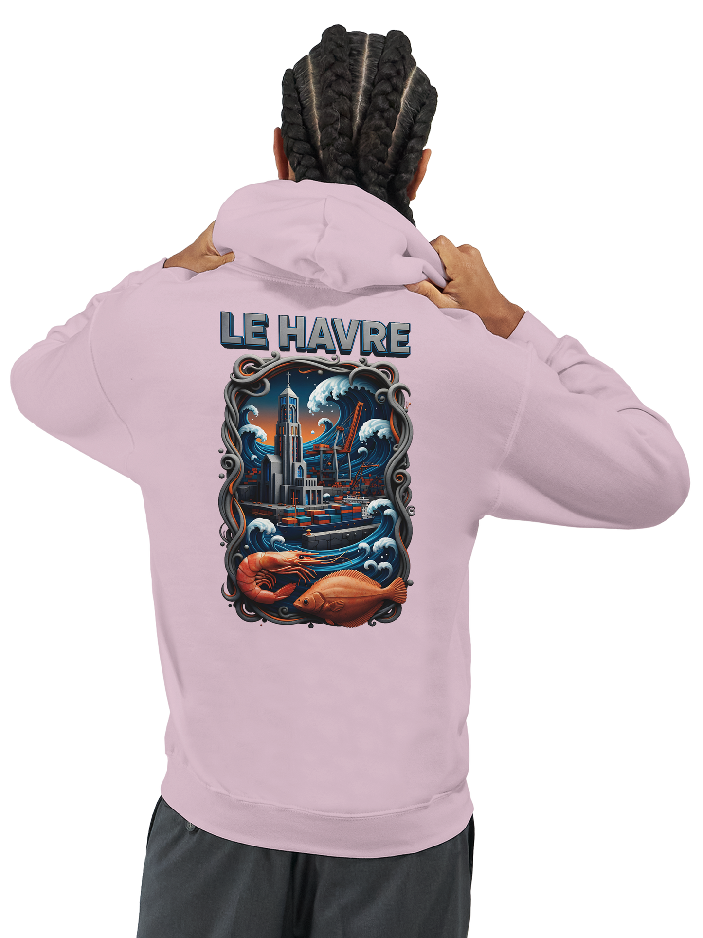 Sweat à capuche unisexe Le Havre