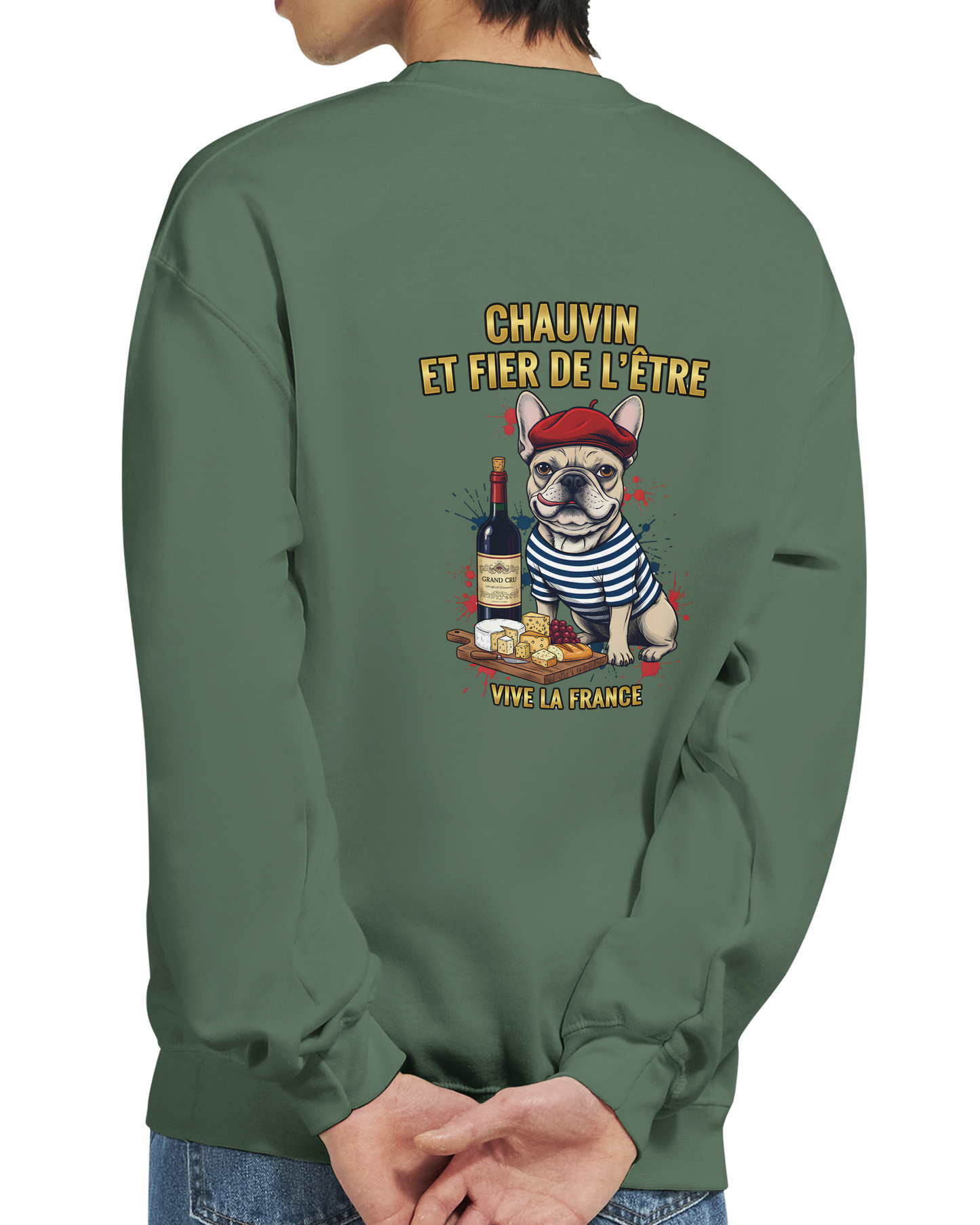 Sweatshirt „Chauvin und stolz darauf zu sein“ im klassischen französischen Rundhals-Stil | Gildan® 18000