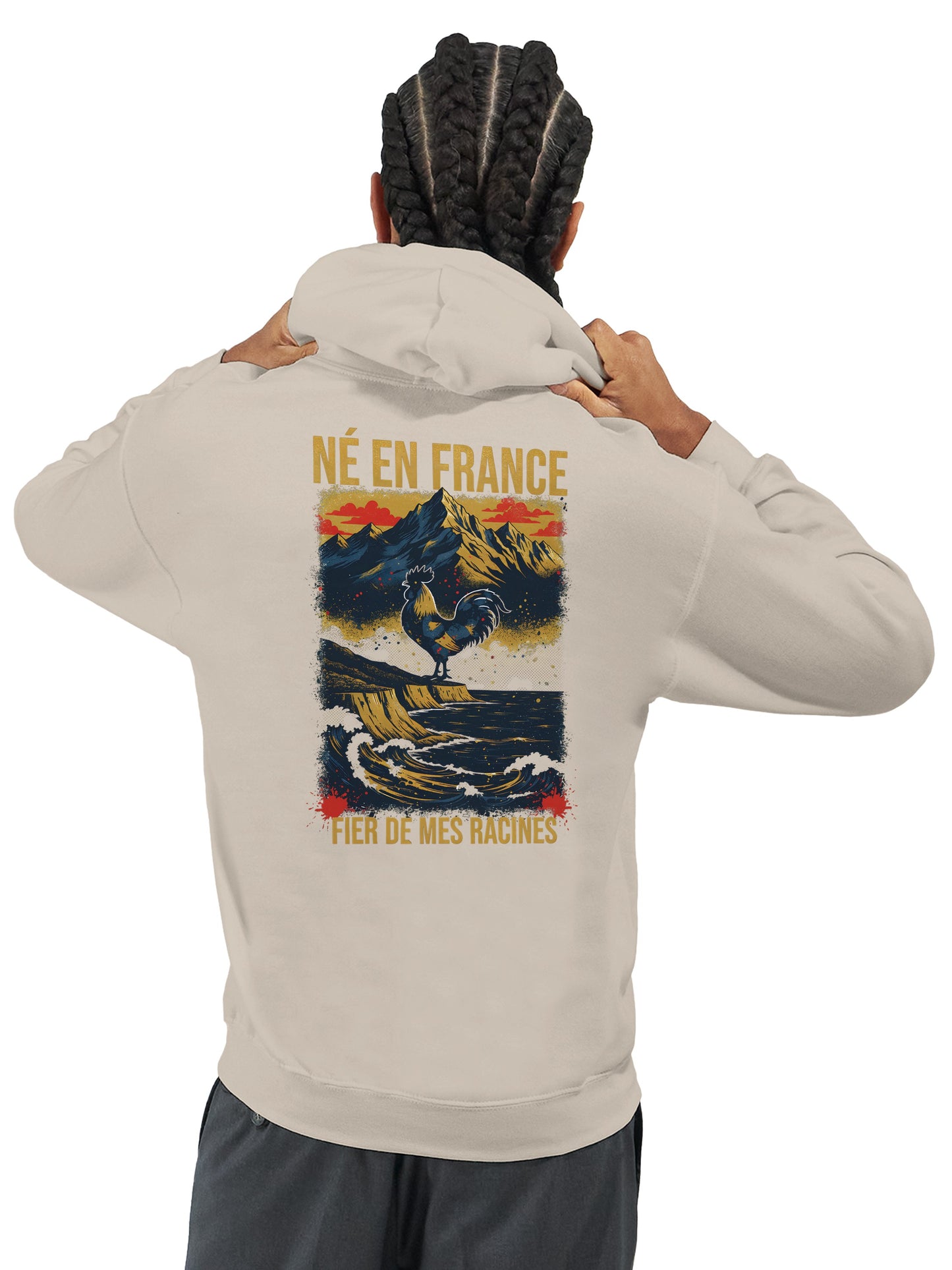 Sweat à Capuche Homme « Né en France » – Premium Confort et Style