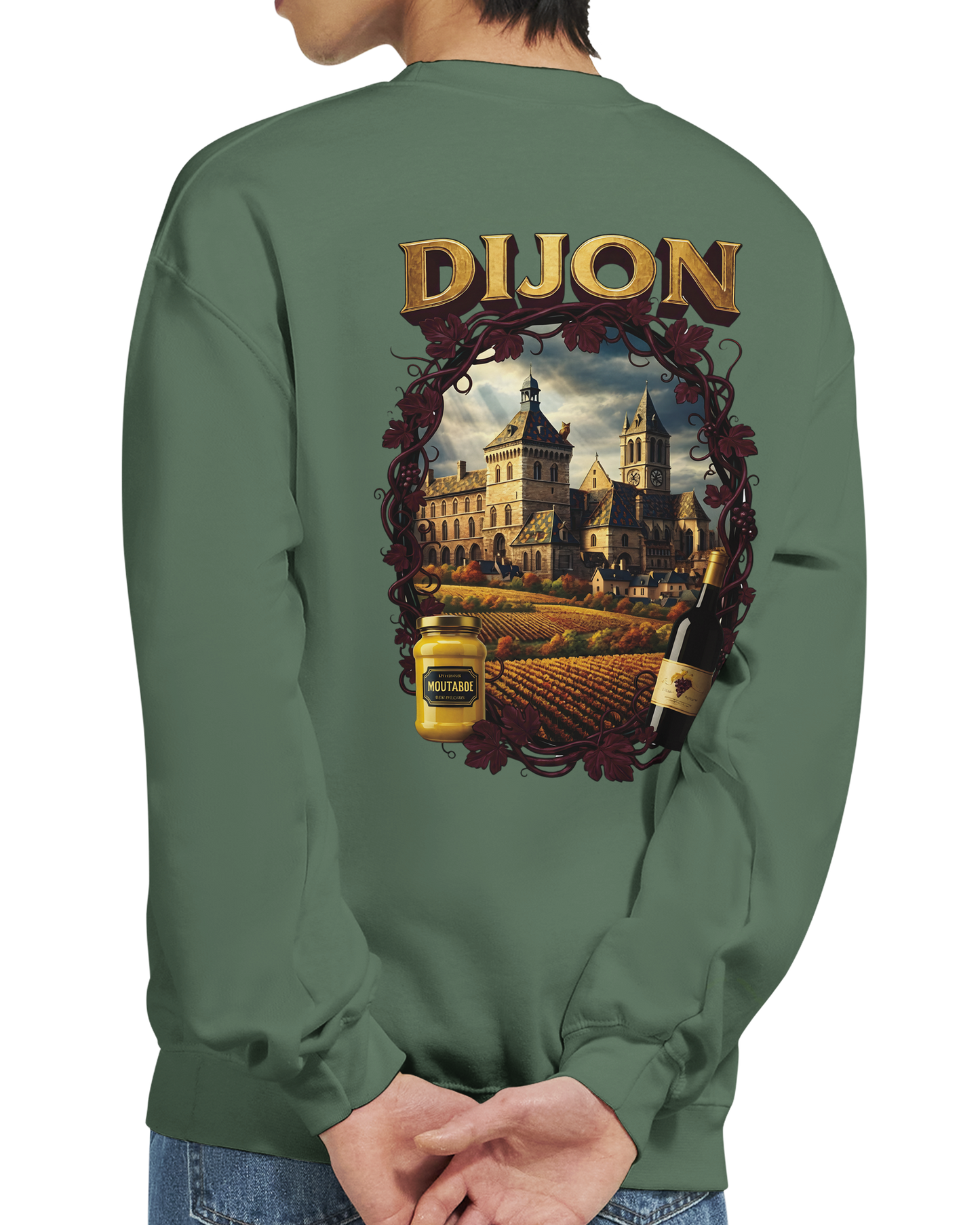 Unisex-Sweatshirt Dijon, Frankreich klassisch Rundhals | Gildan® 18000