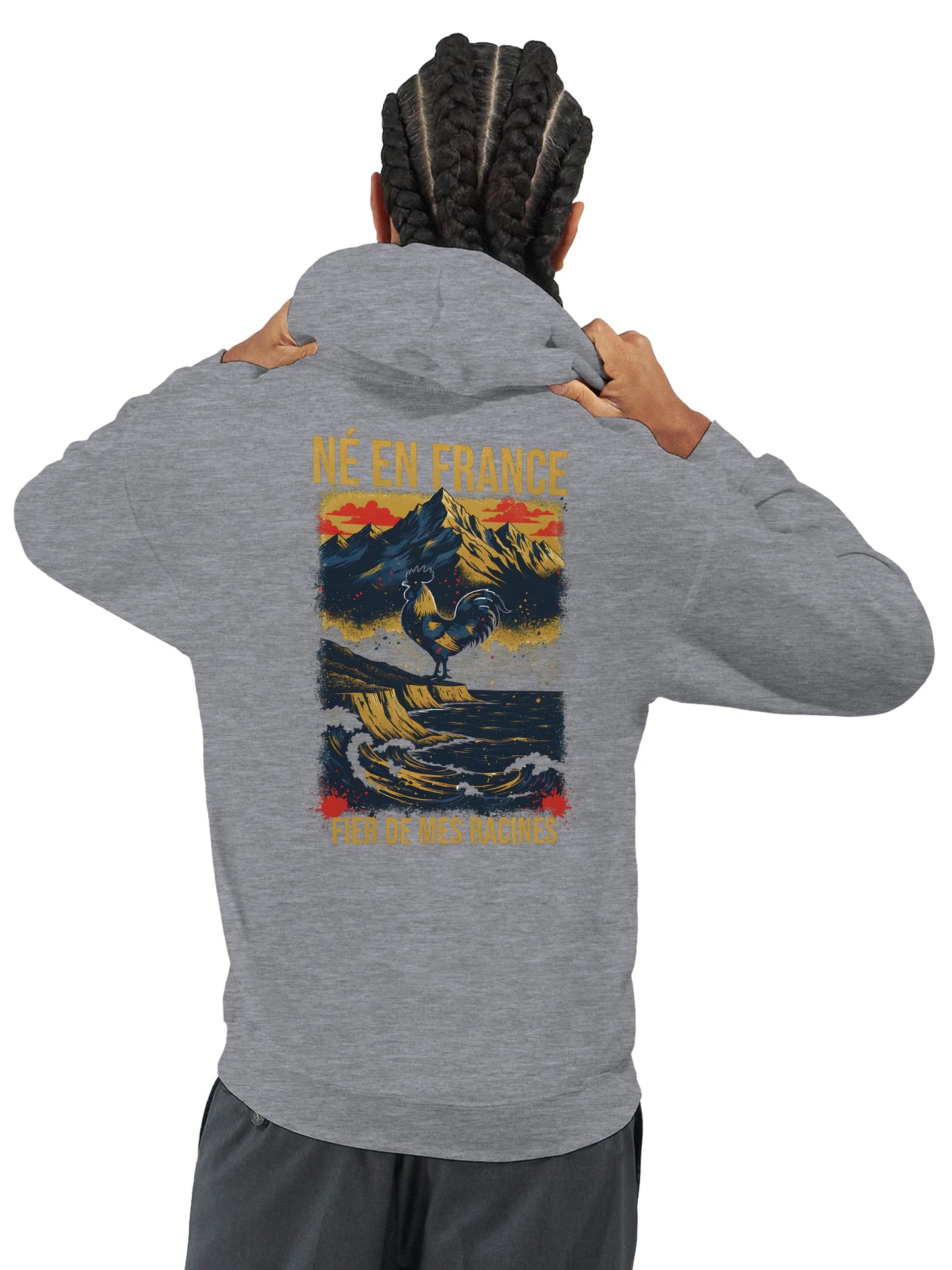 Sweat à Capuche Homme « Né en France » – Premium Confort et Style