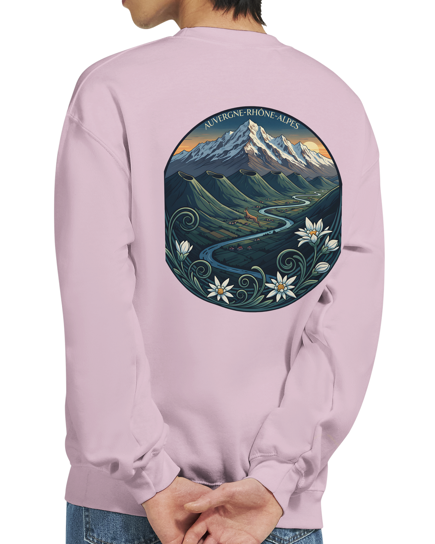 Unisex-Sweatshirt Auvergne-Rhône-Alpes klassisch Rundhals | Gildan® 18000