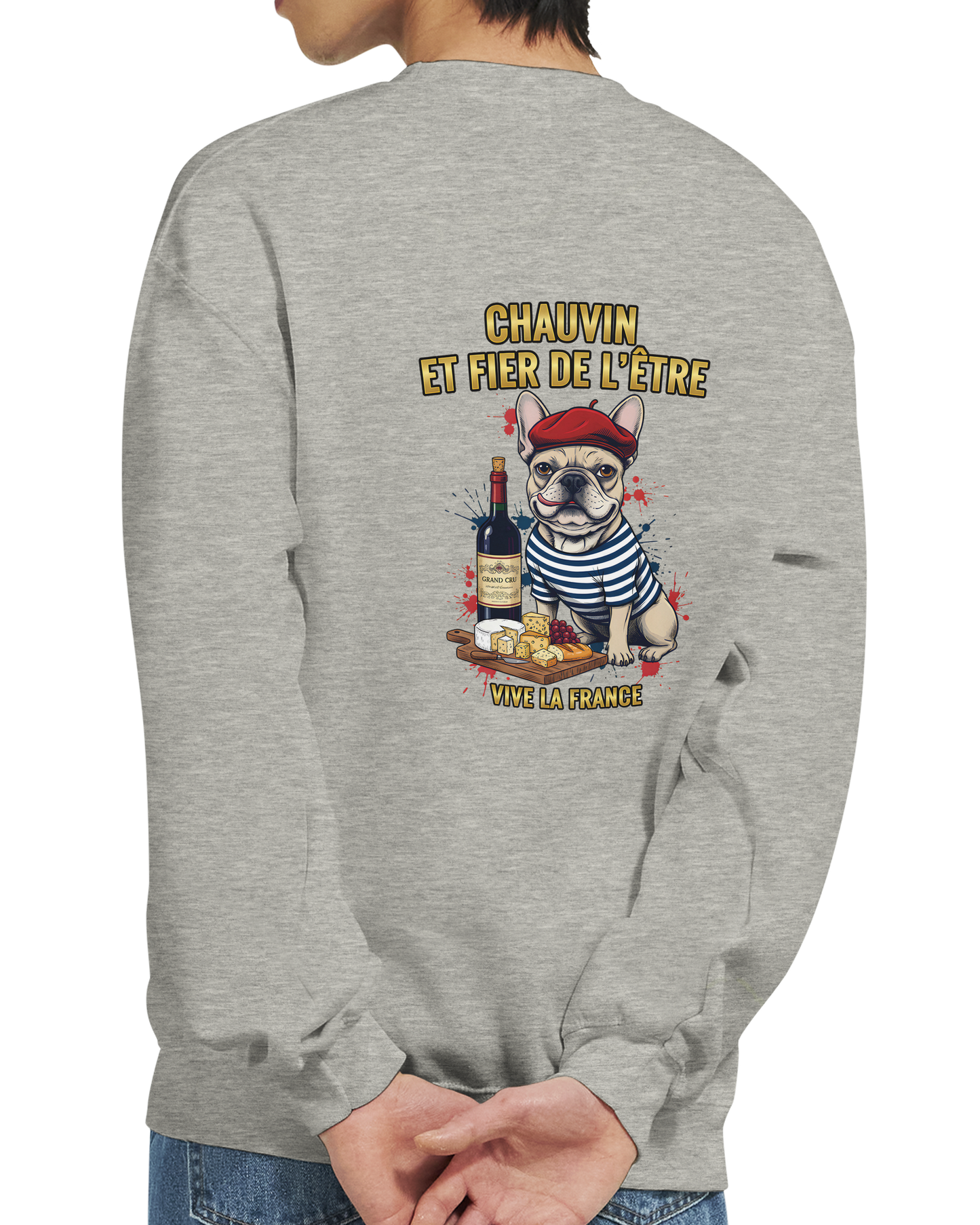 Sweatshirt „Chauvin und stolz darauf zu sein“ im klassischen französischen Rundhals-Stil | Gildan® 18000