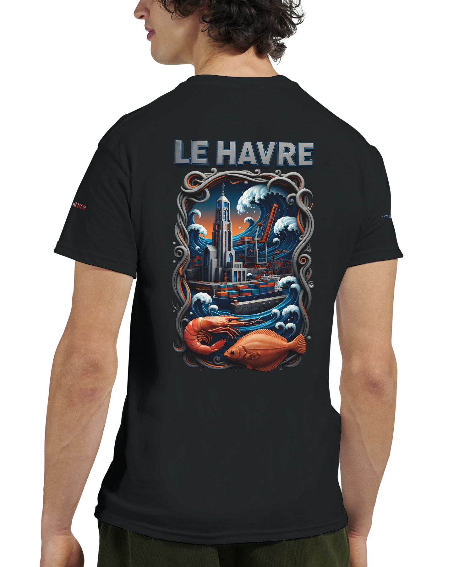 Unisex-T-Shirt Le Havre Stadt in Frankreich dick Rundhals | Gildan® 5000