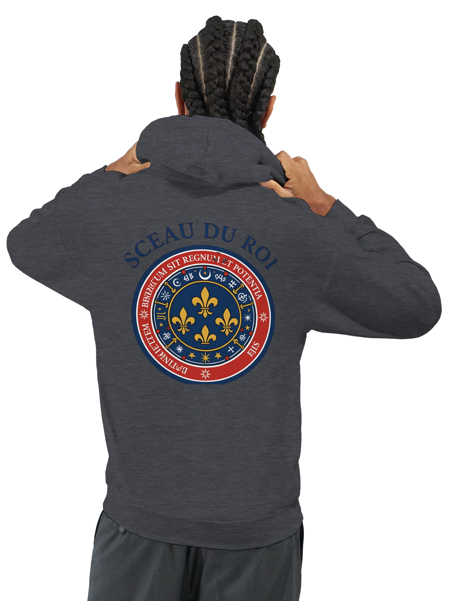 Herren-Kapuzenpullover „Siegel des Königs“ klassisch | Gildan® 18500