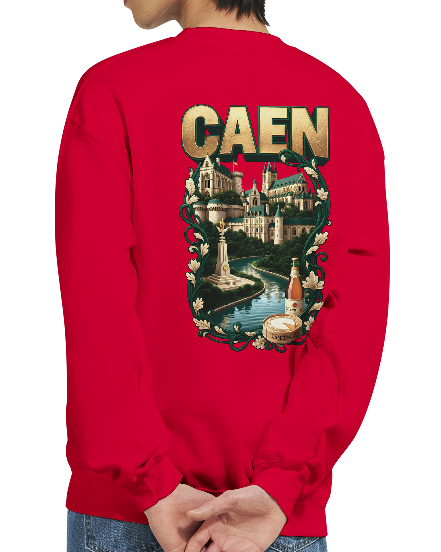 Sweatshirt Caen Stadt in Frankreich klassisch Unisex Rundhals | Gildan® 18000