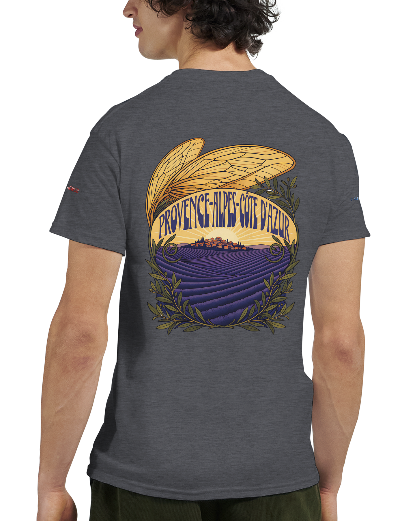 Unisex T-Shirt Provence-Alpes-Côte d'Azur, schwerer Rundhalsausschnitt | Gildan® 5000