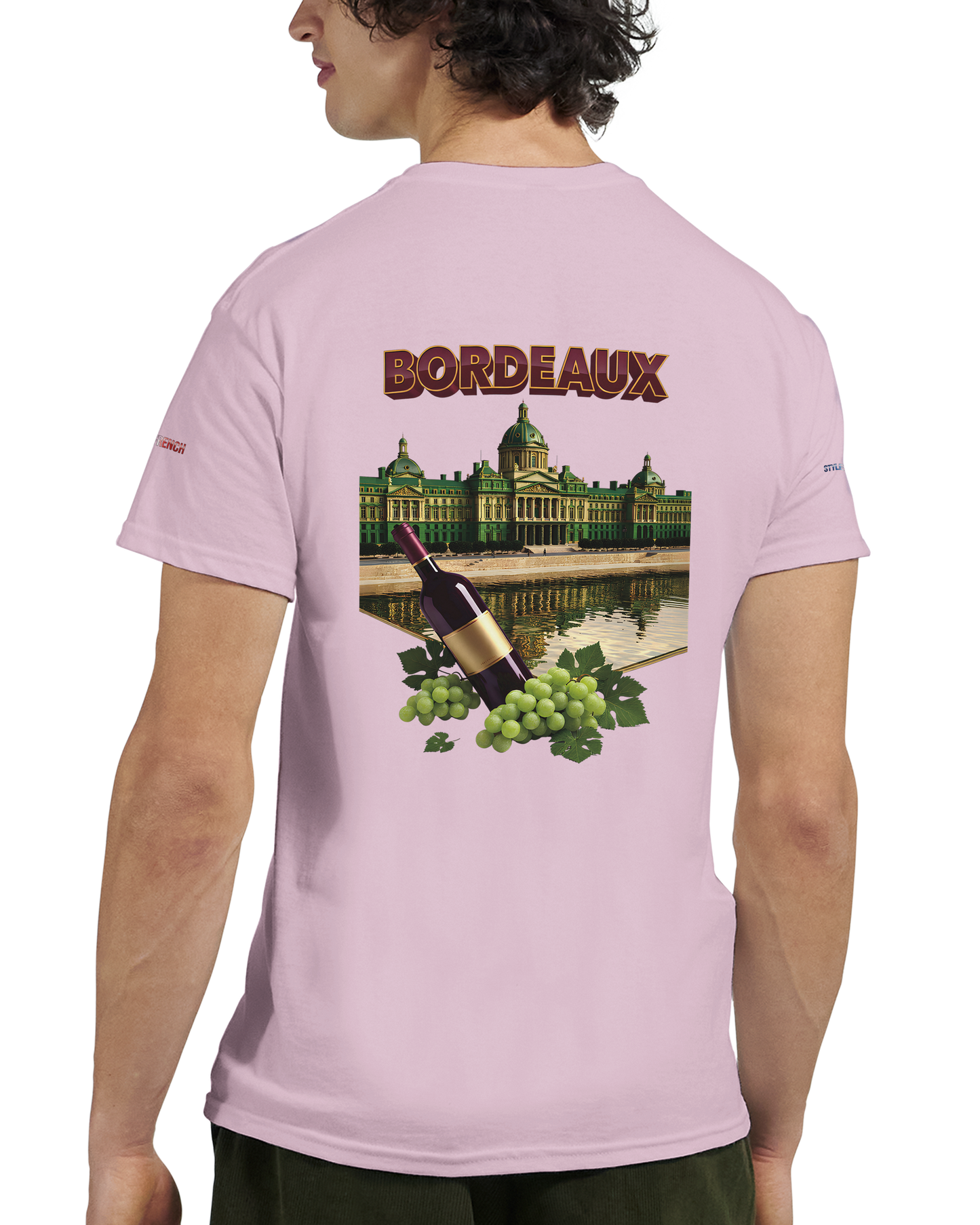 Unisex burgundy French city crewneck heavy t-shirt | Gildan® 5000