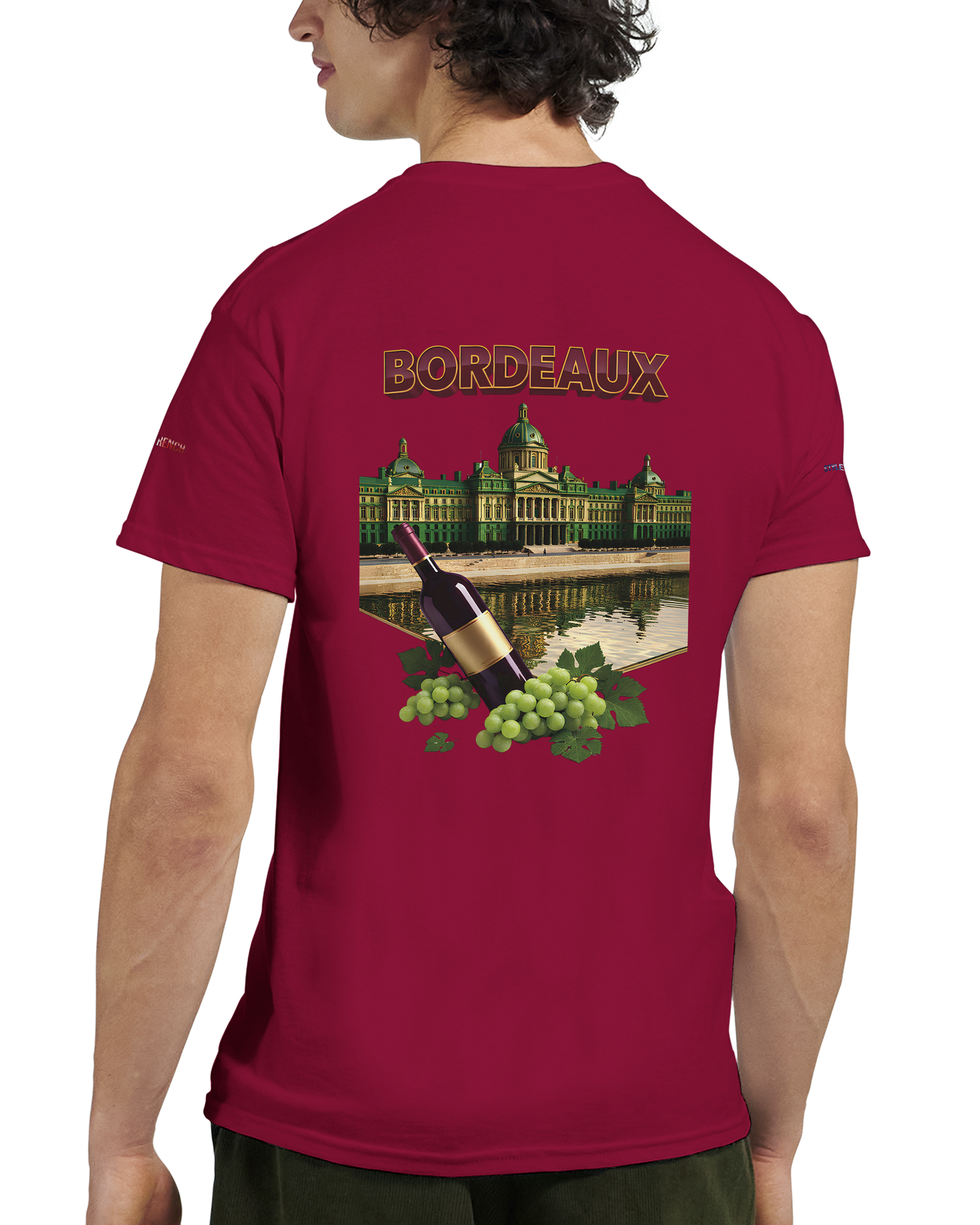 Unisex burgundy French city crewneck heavy t-shirt | Gildan® 5000