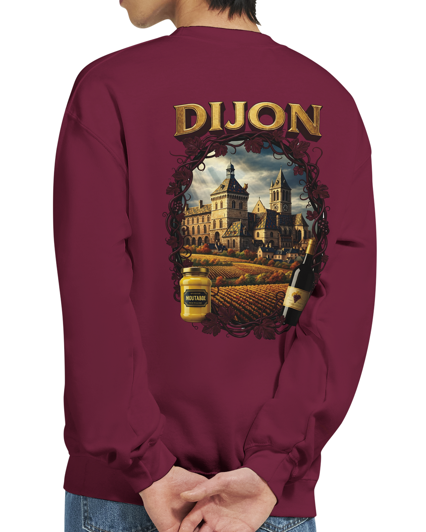 Unisex-Sweatshirt Dijon, Frankreich klassisch Rundhals | Gildan® 18000