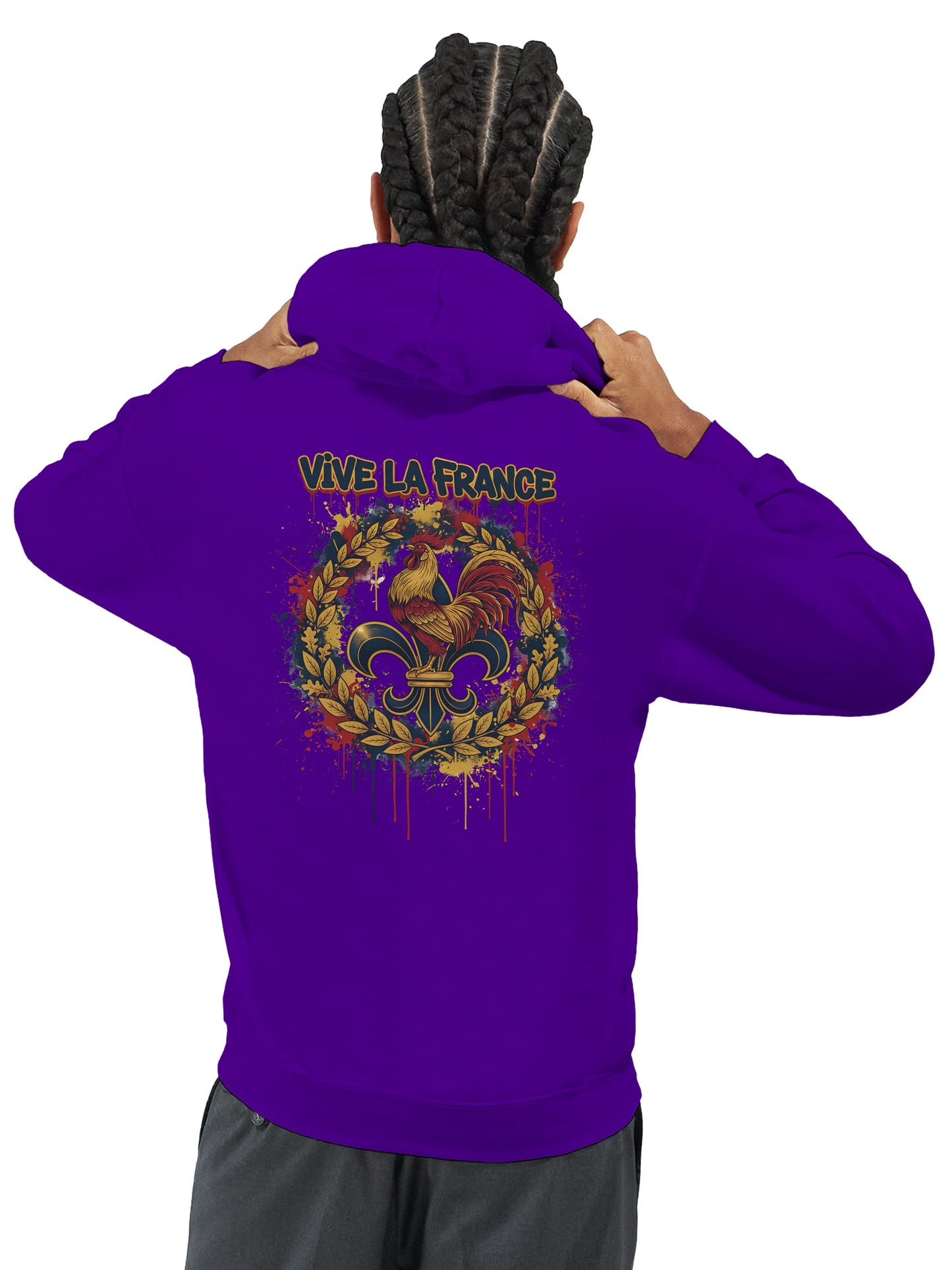 Sweat à capuche Vive la France – Hoodie Premium pour Homme