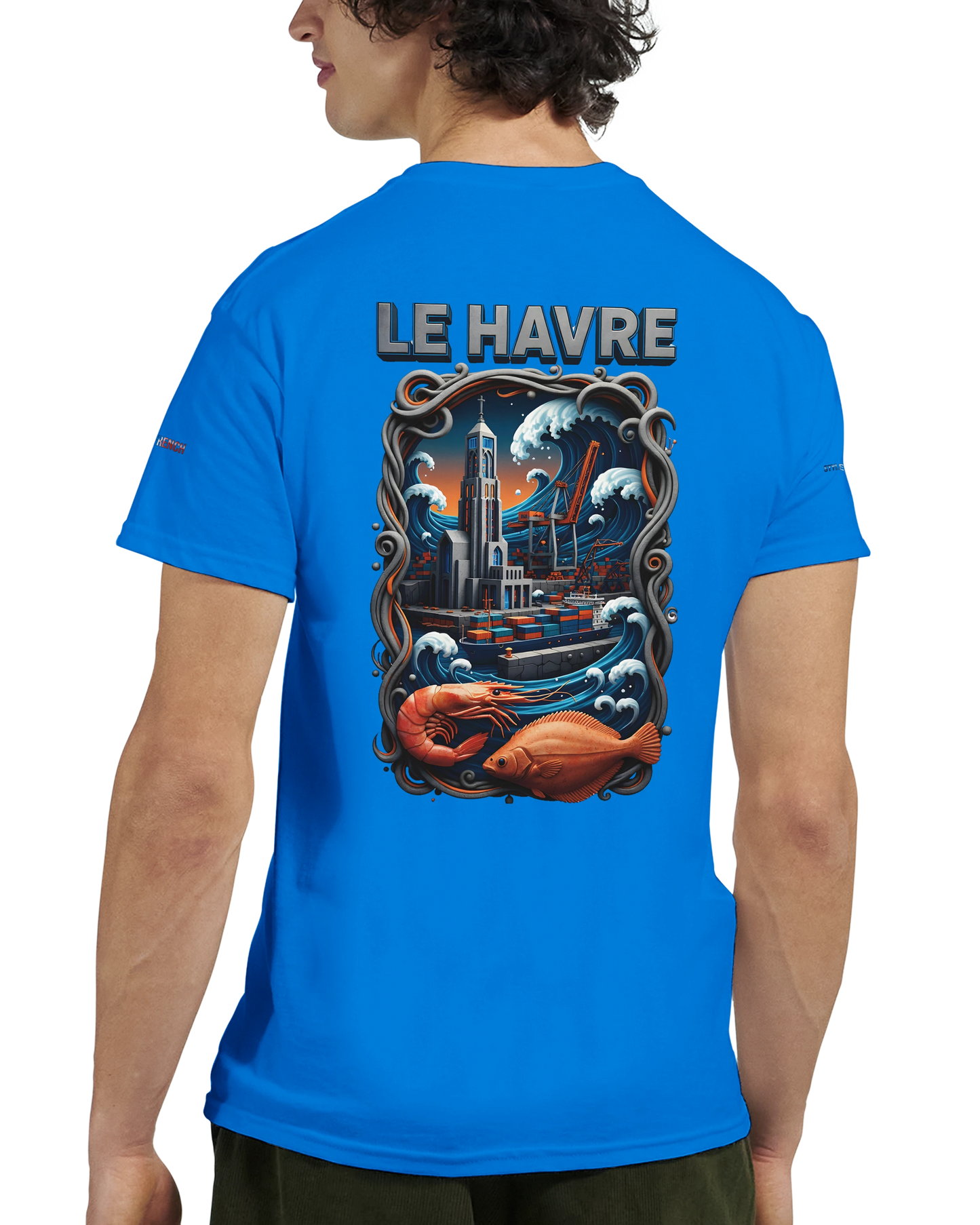 Unisex-T-Shirt Le Havre Stadt in Frankreich dick Rundhals | Gildan® 5000