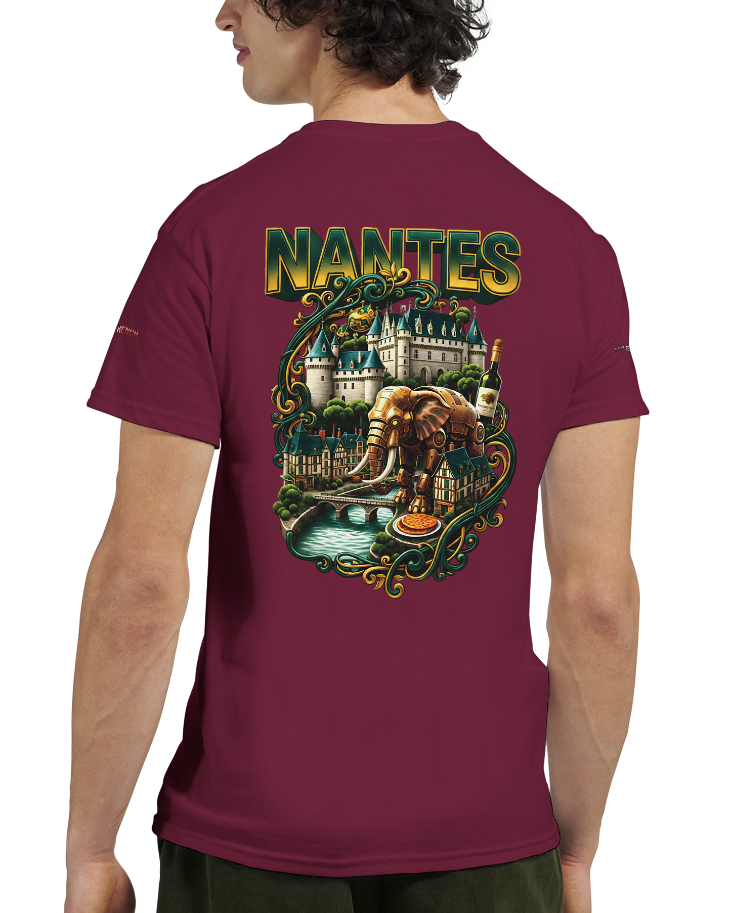 Unisex T-Shirt Nantes Stadt Frankreich | dickes Rundhals-T-Shirt | Gildan® 5000