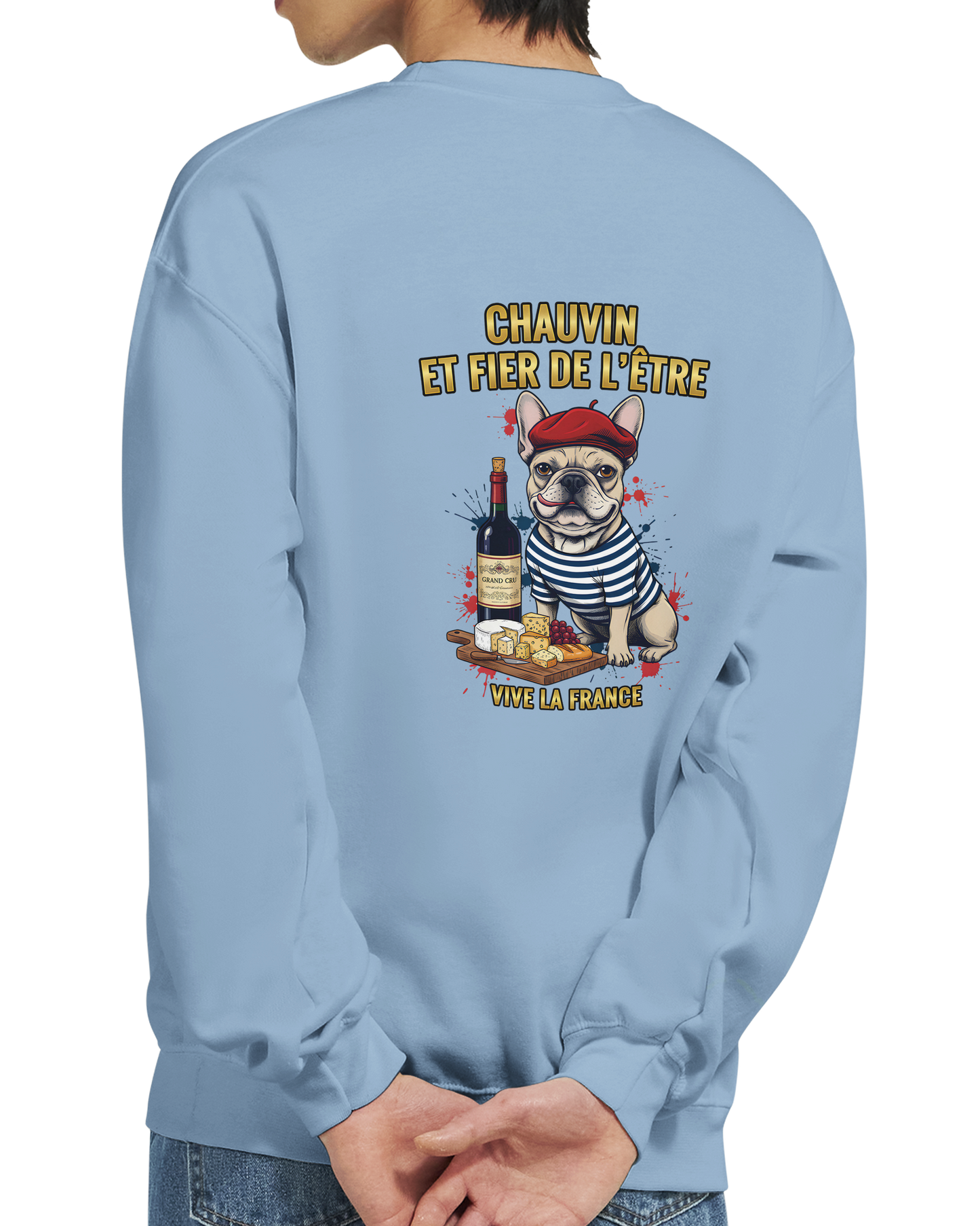 Sweatshirt „Chauvin und stolz darauf zu sein“ im klassischen französischen Rundhals-Stil | Gildan® 18000