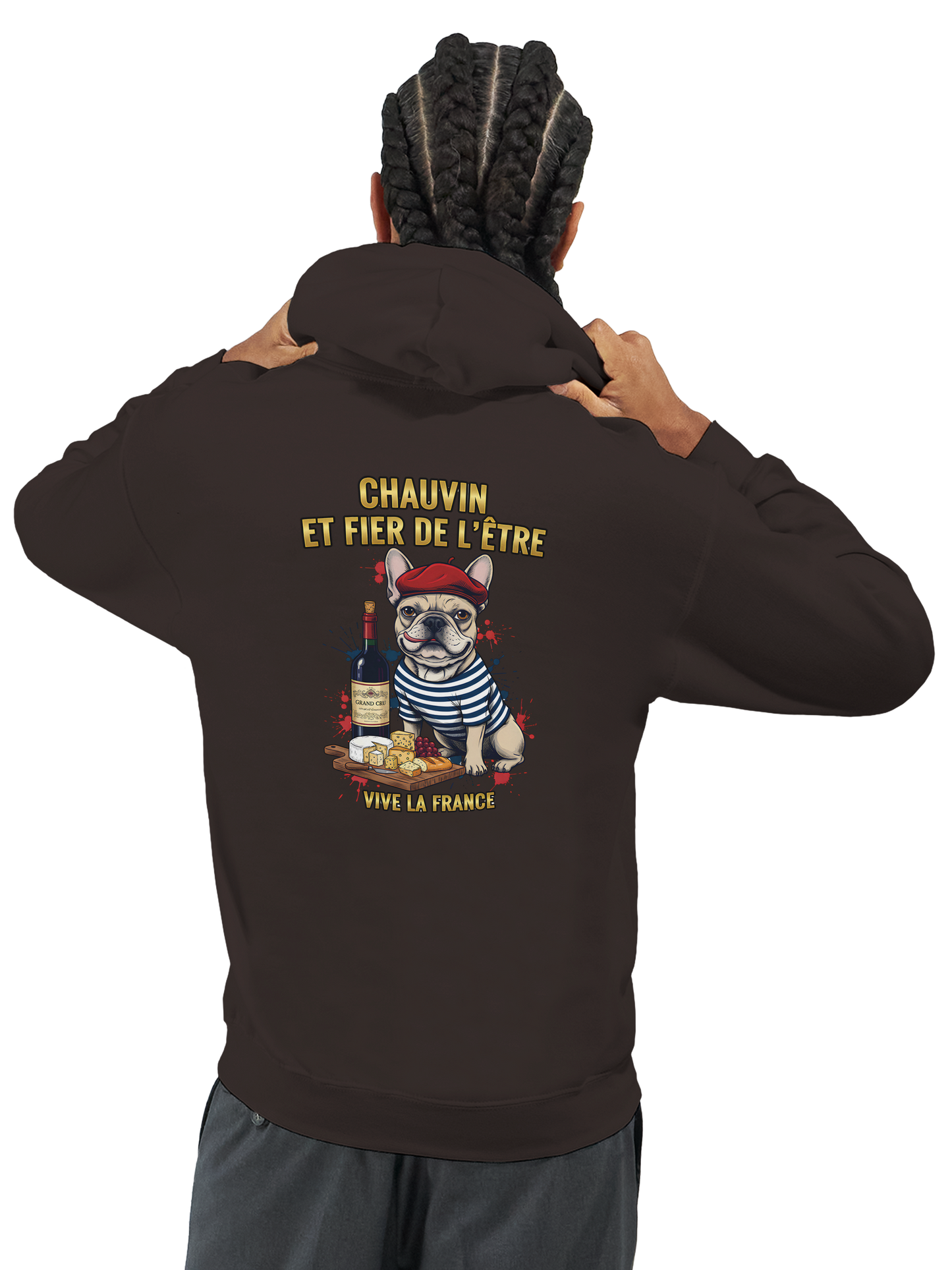 Klassischer französischer Hoodie "Chauvinistisch und stolz darauf, ein Mann zu sein" | Gildan® 18500