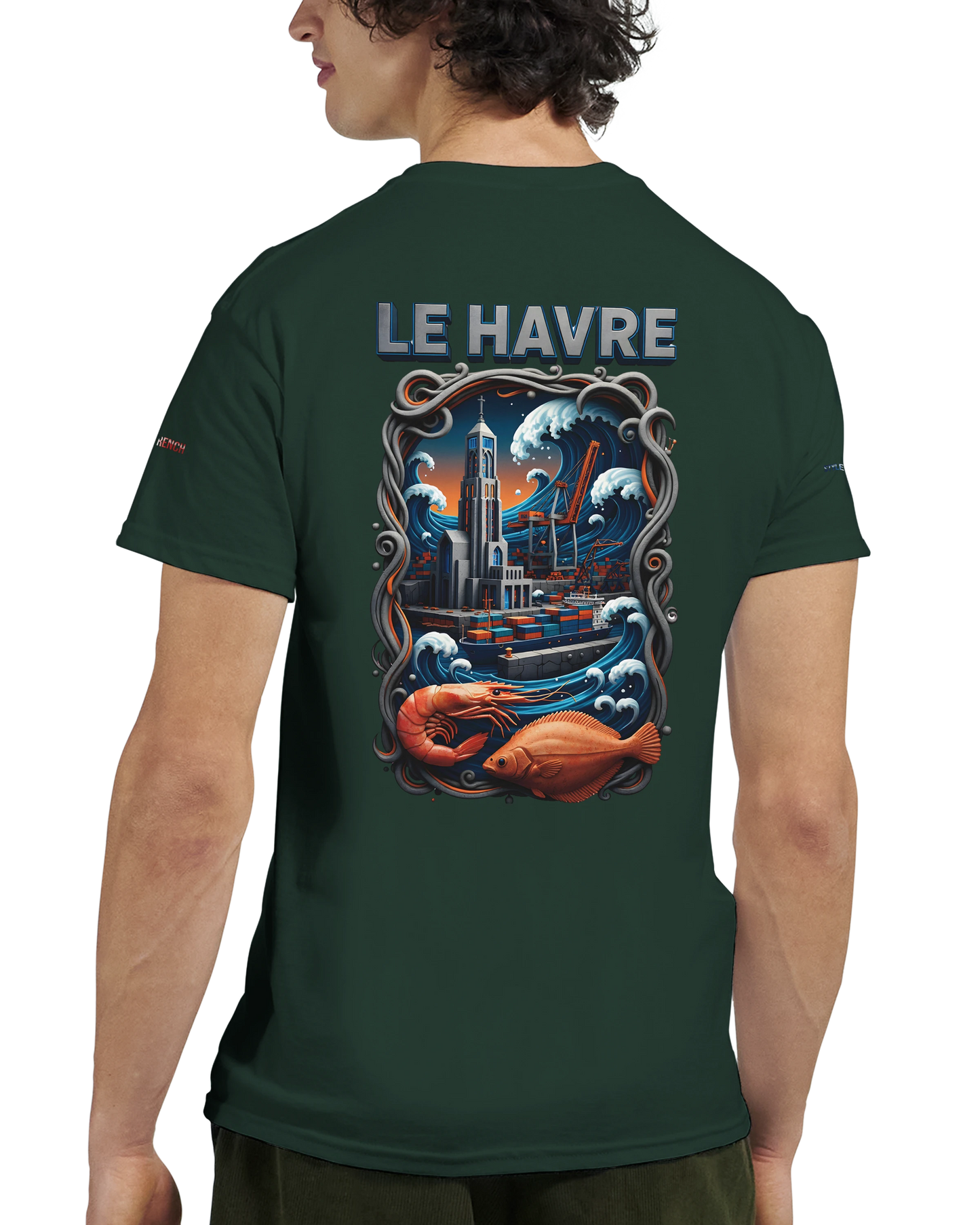 Unisex-T-Shirt Le Havre Stadt in Frankreich dick Rundhals | Gildan® 5000