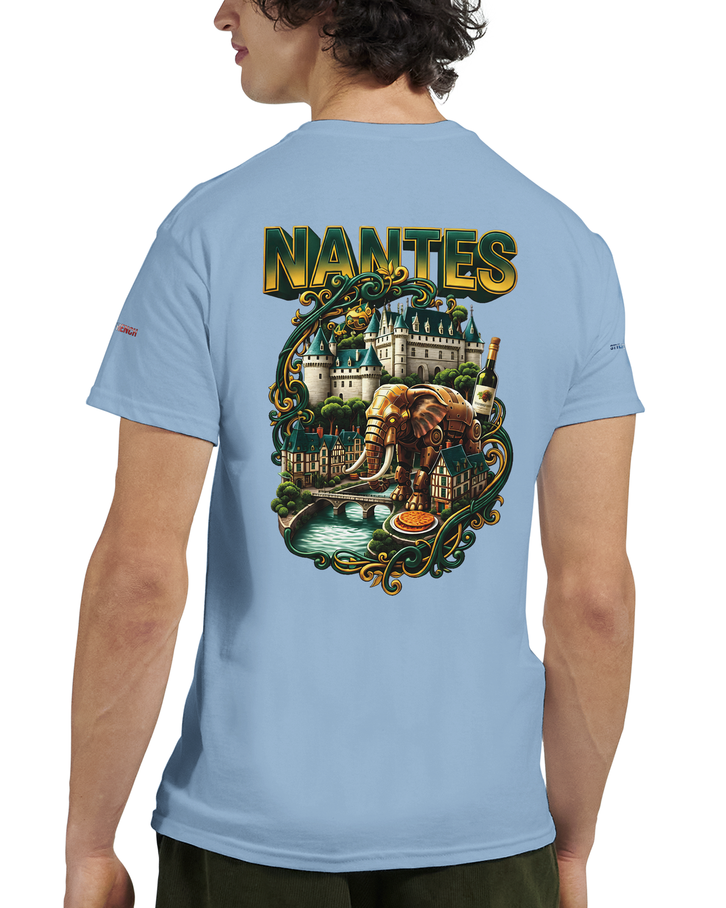 Unisex T-Shirt Nantes Stadt Frankreich | dickes Rundhals-T-Shirt | Gildan® 5000
