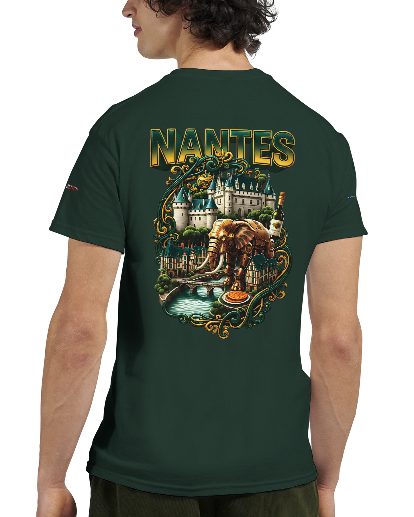Unisex T-Shirt Nantes Stadt Frankreich | dickes Rundhals-T-Shirt | Gildan® 5000
