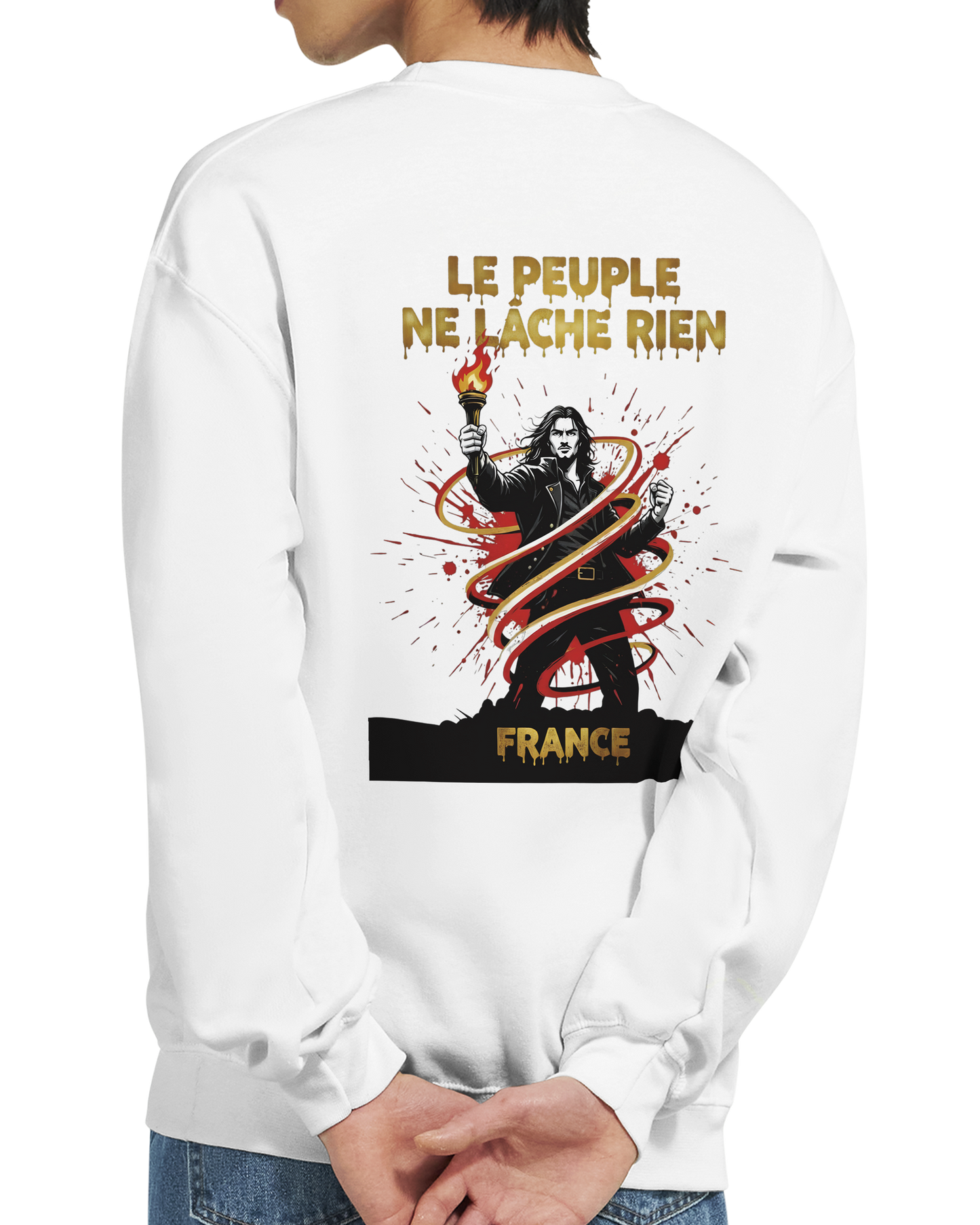 Sweatshirt "Le peuple lâche rien" French Style Classic Crewneck | Gildan® 18000