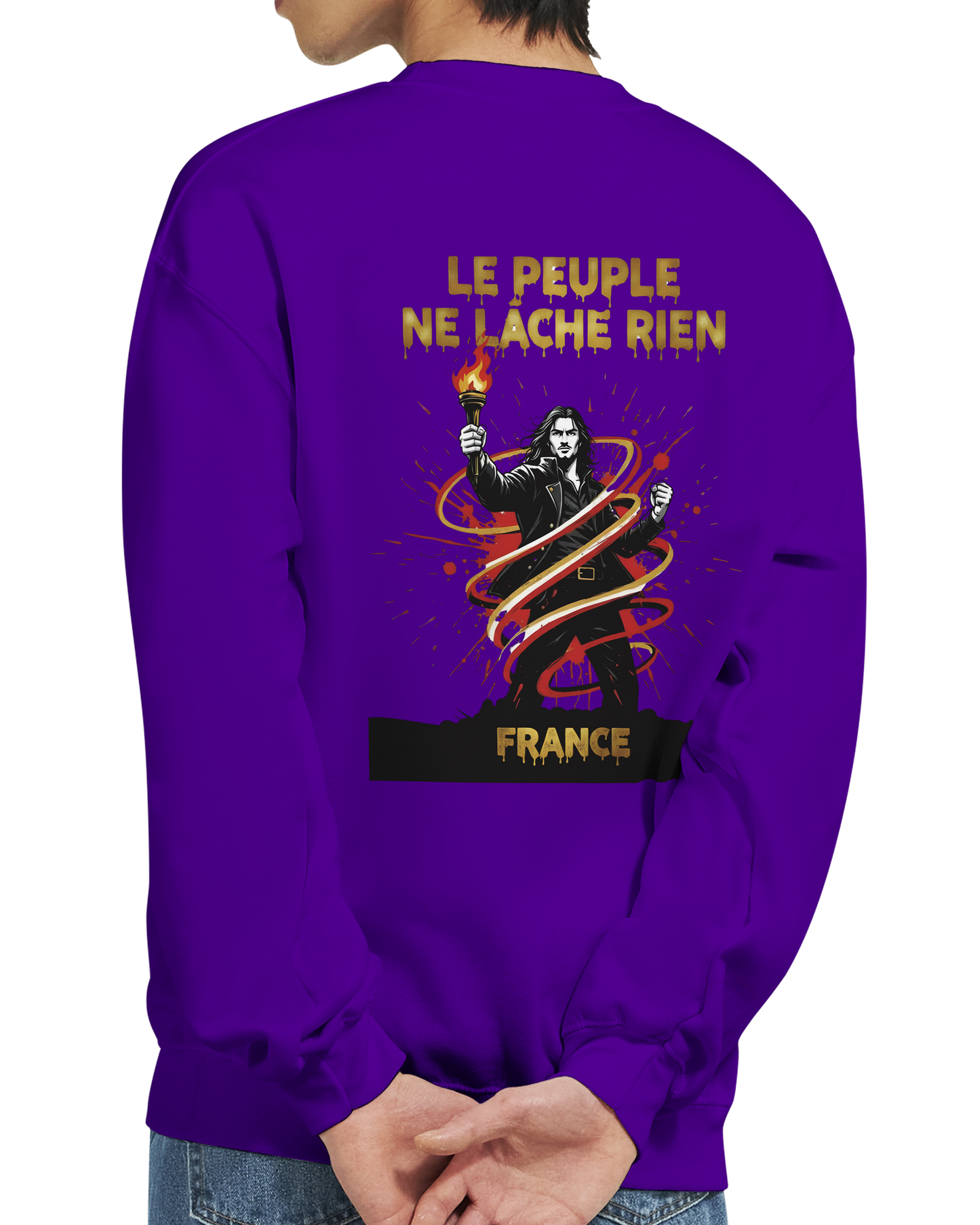 Sweatshirt "Le peuple lâche rien" French Style Classic Crewneck | Gildan® 18000