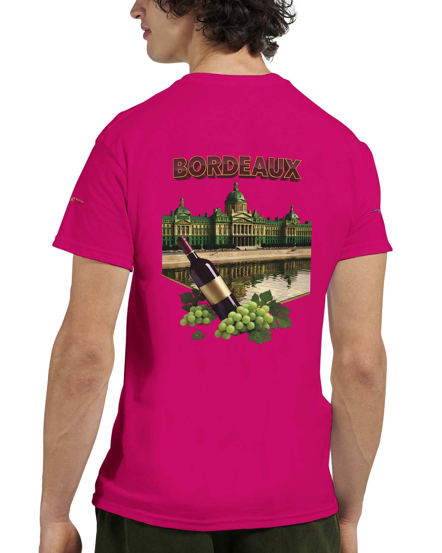 Unisex burgundy French city crewneck heavy t-shirt | Gildan® 5000