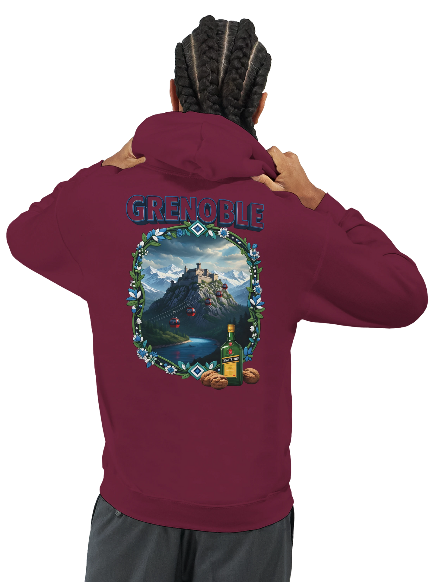 Kapuzenpullover Grenoble Stadt in Frankreich Unisex Classic | Gildan® 18500