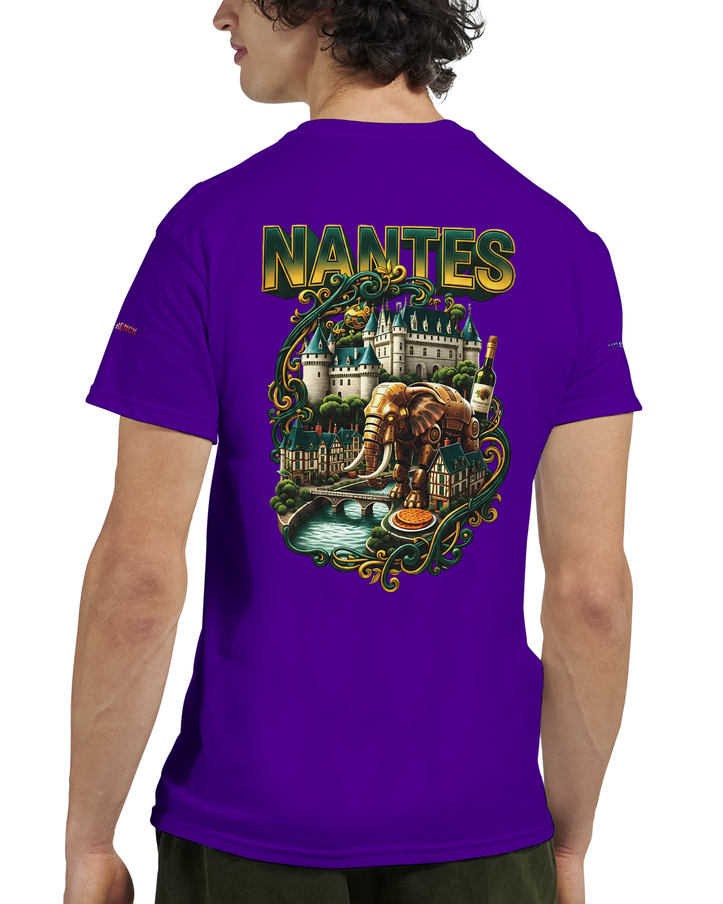 Unisex T-Shirt Nantes Stadt Frankreich | dickes Rundhals-T-Shirt | Gildan® 5000