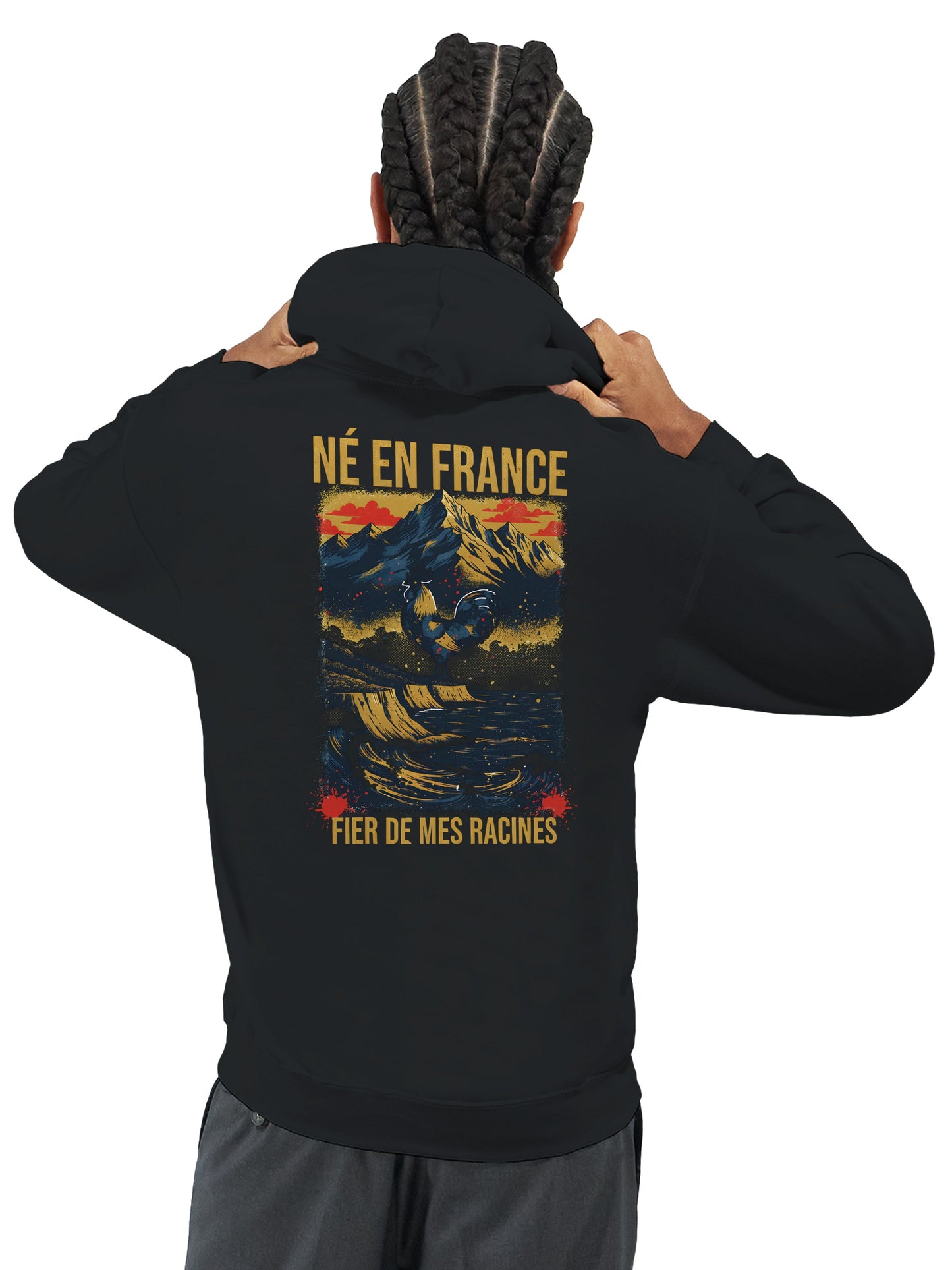 Sweat à Capuche Homme « Né en France » – Premium Confort et Style