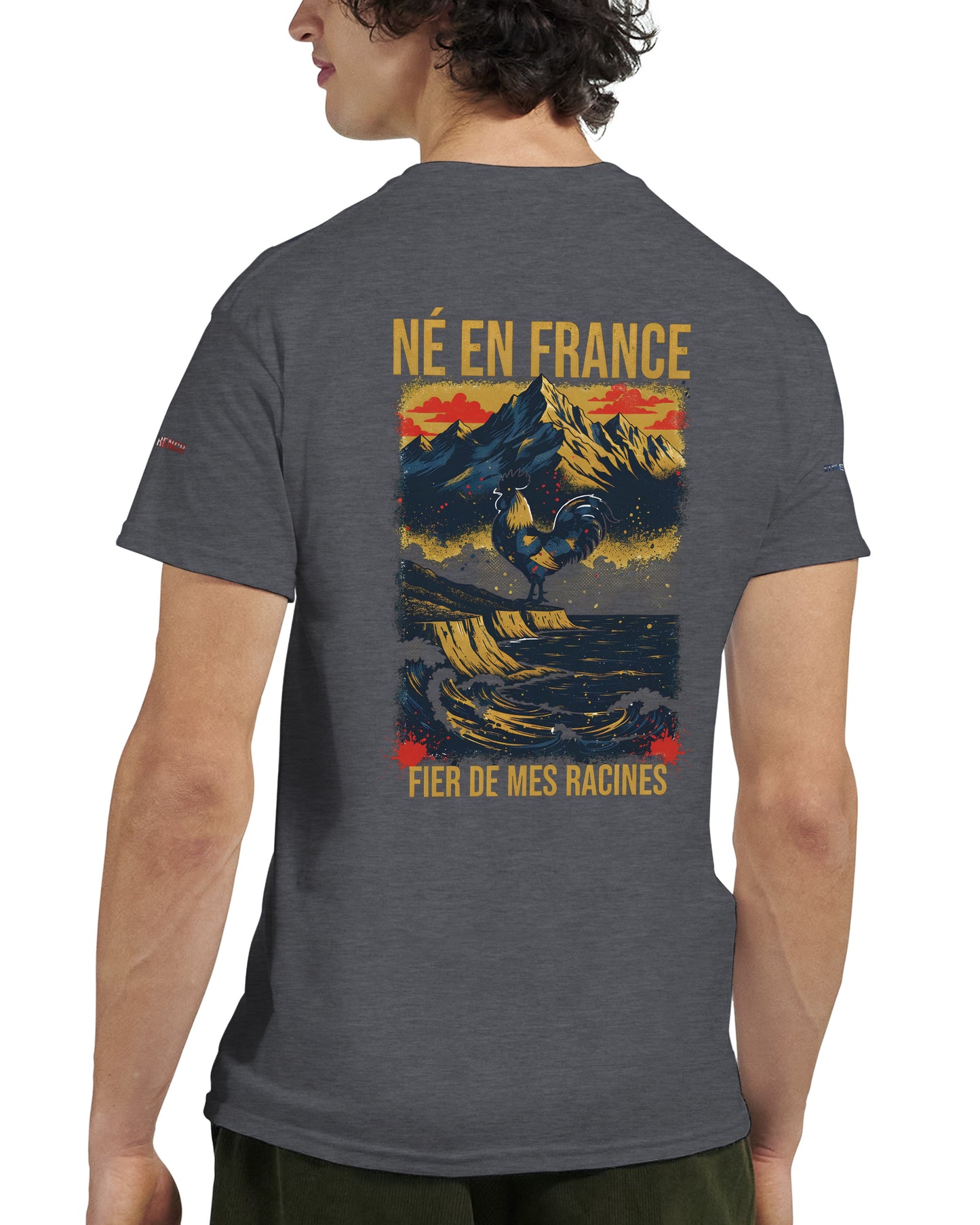 T-Shirt in Frankreich geboren dick rundhals | Gildan® 5000