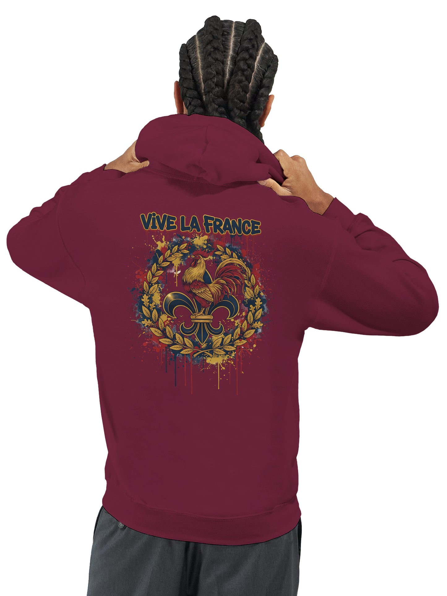 Sweat à capuche Vive la France – Hoodie Premium pour Homme